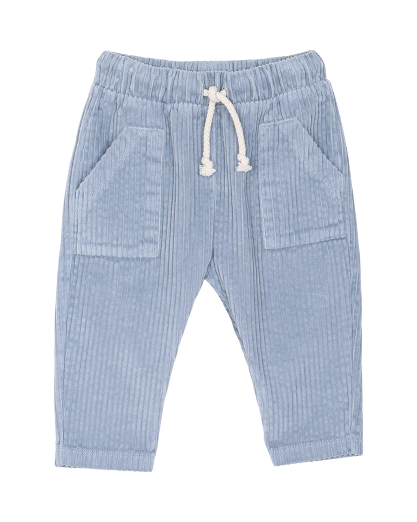 Pantalon en velours à grosses côtes bleu lac
