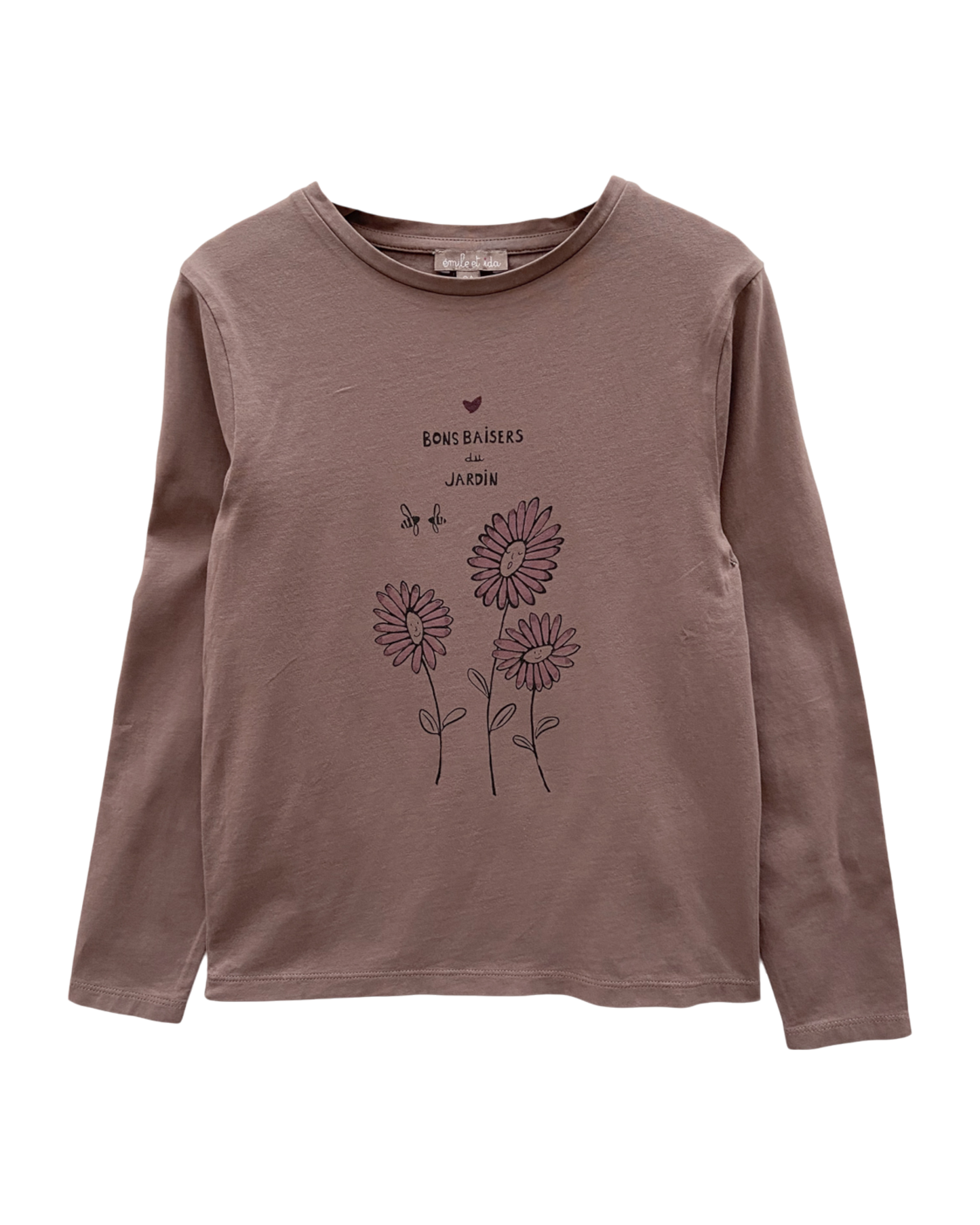 tee shirt en coton lavande jardin