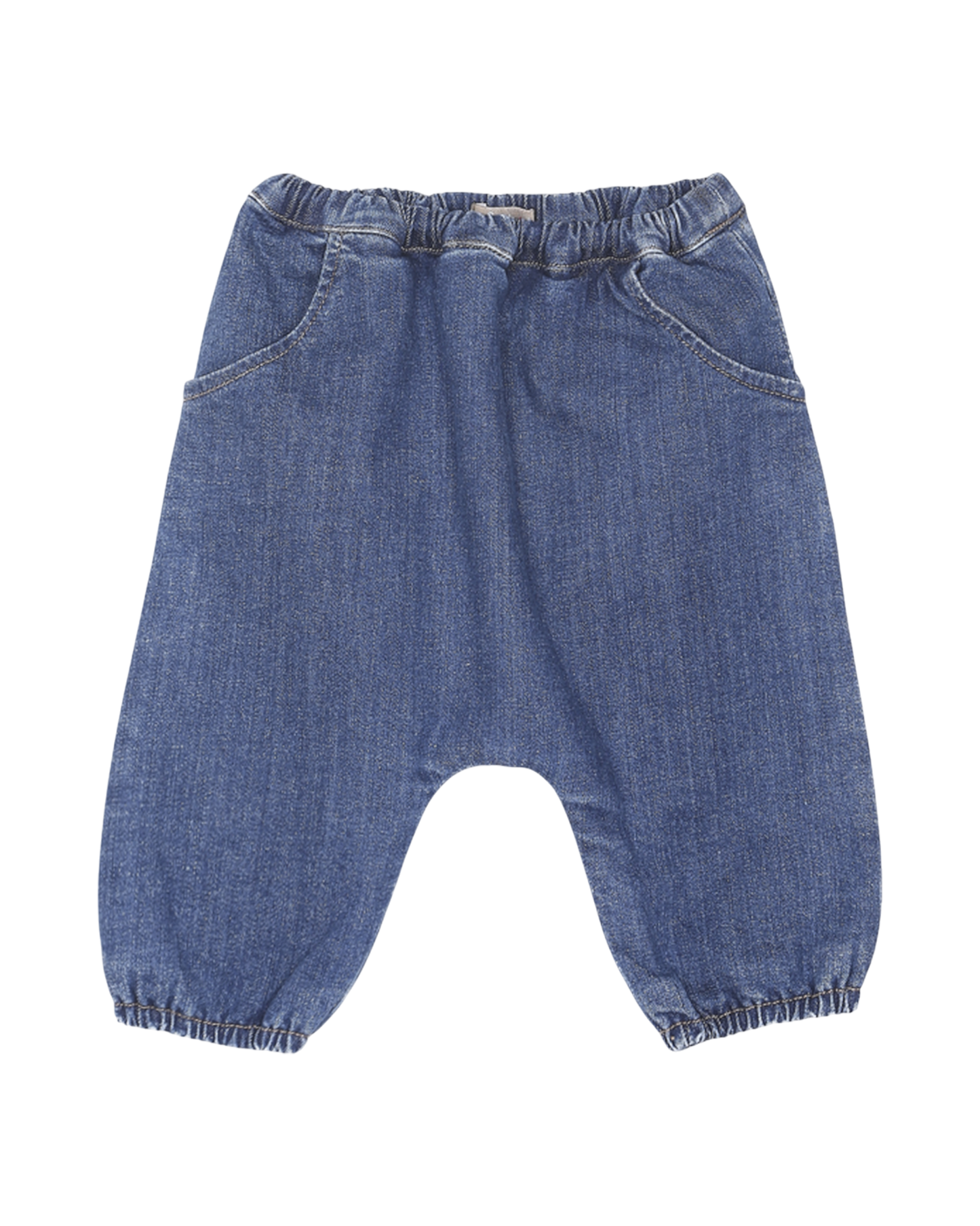 Pantalon sarouel en coton bio medium bleach
