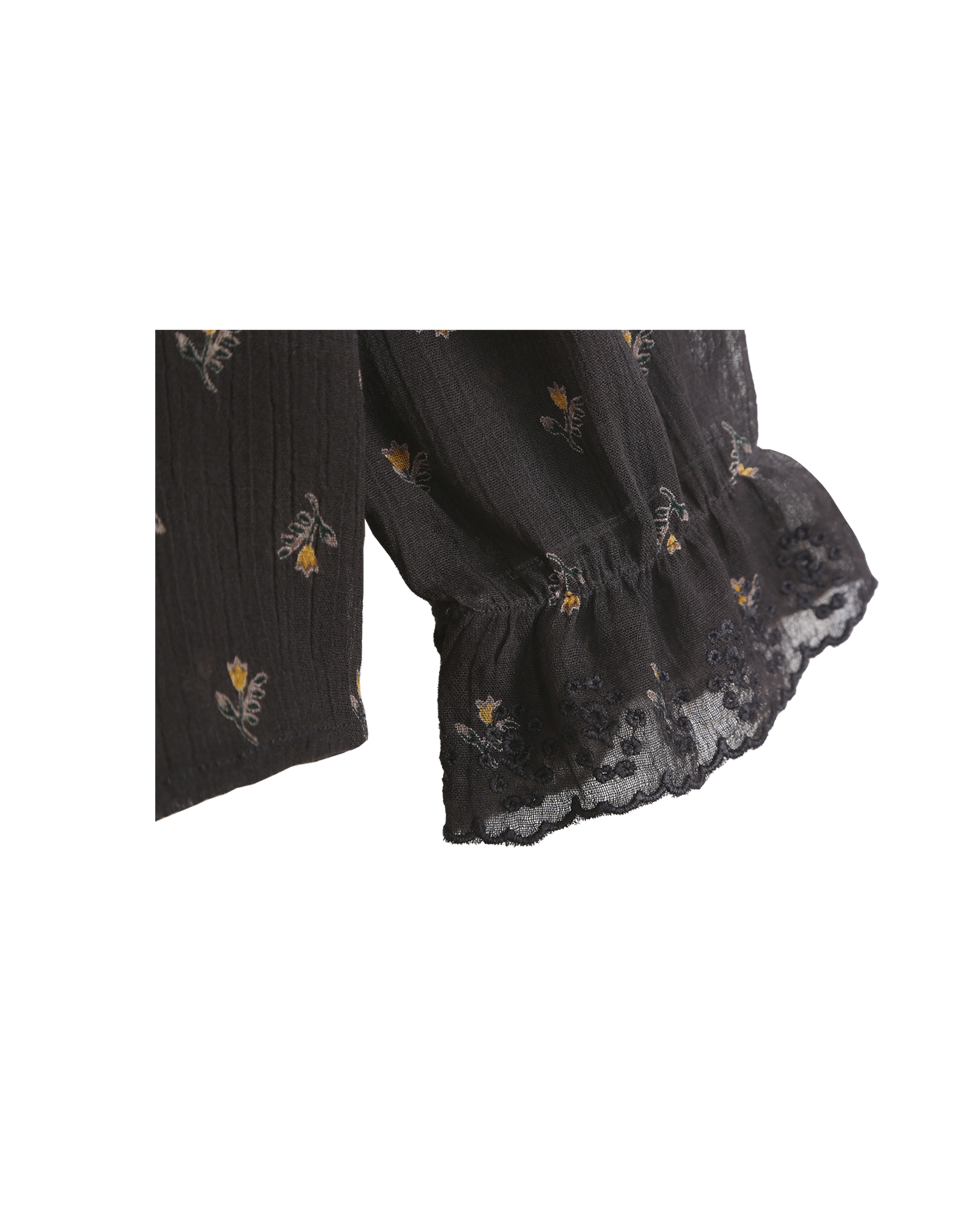 Blouse jonquille noir