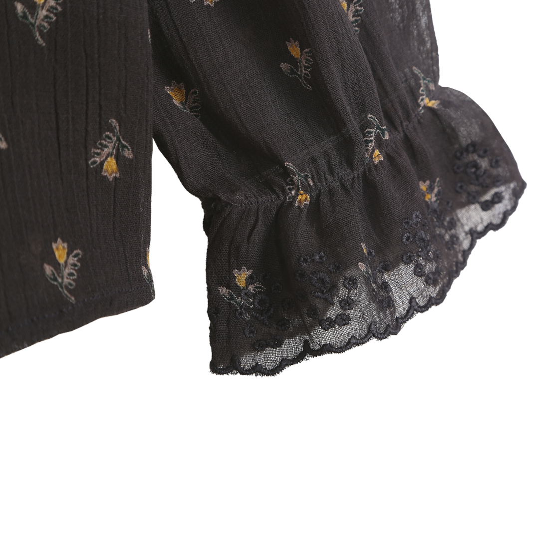 Blouse jonquille noir