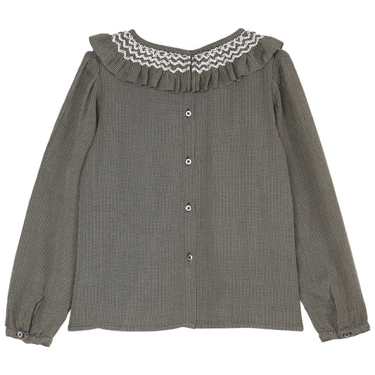 Blouse smockée pied de puce