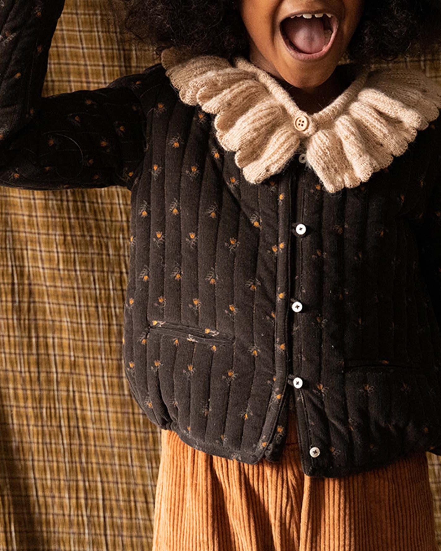 Veste velours milleraies jonquille marine