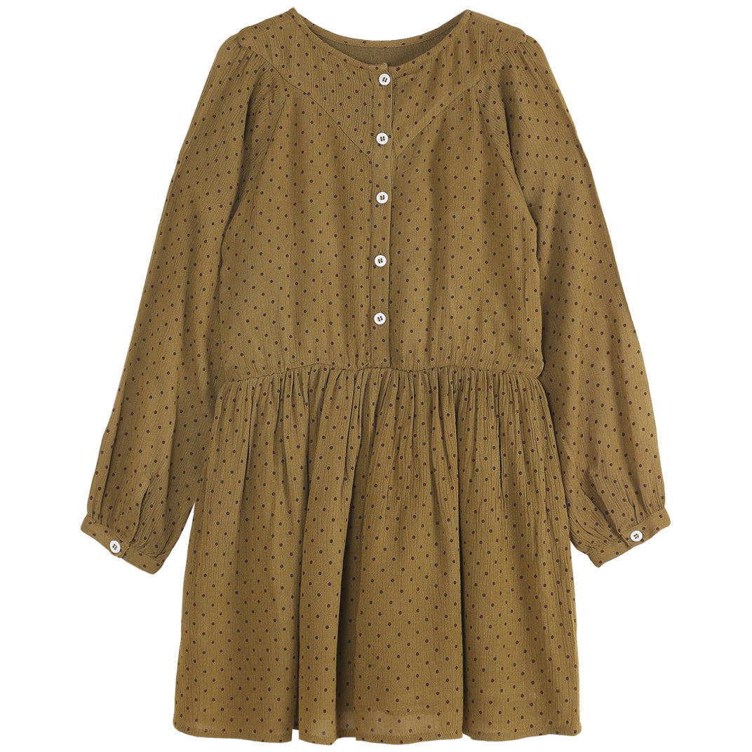 Robe en viscose pois ecorce
