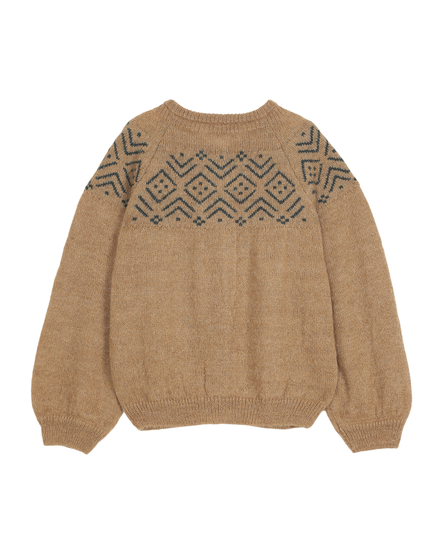 Cardigan jacquard laine d'alpaga dune