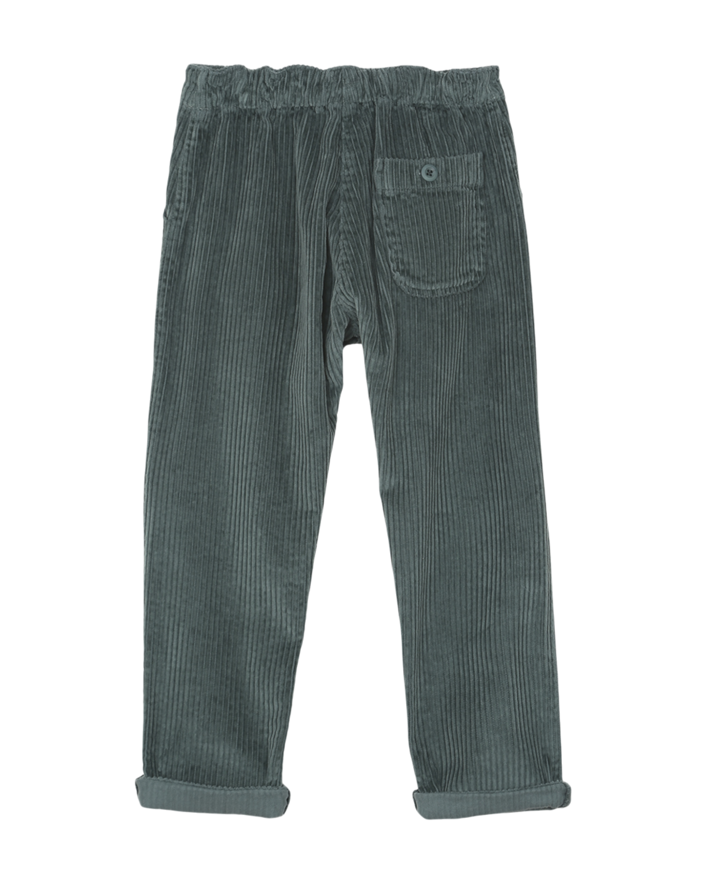 pantalon garcon en velours a grosses côtes canard