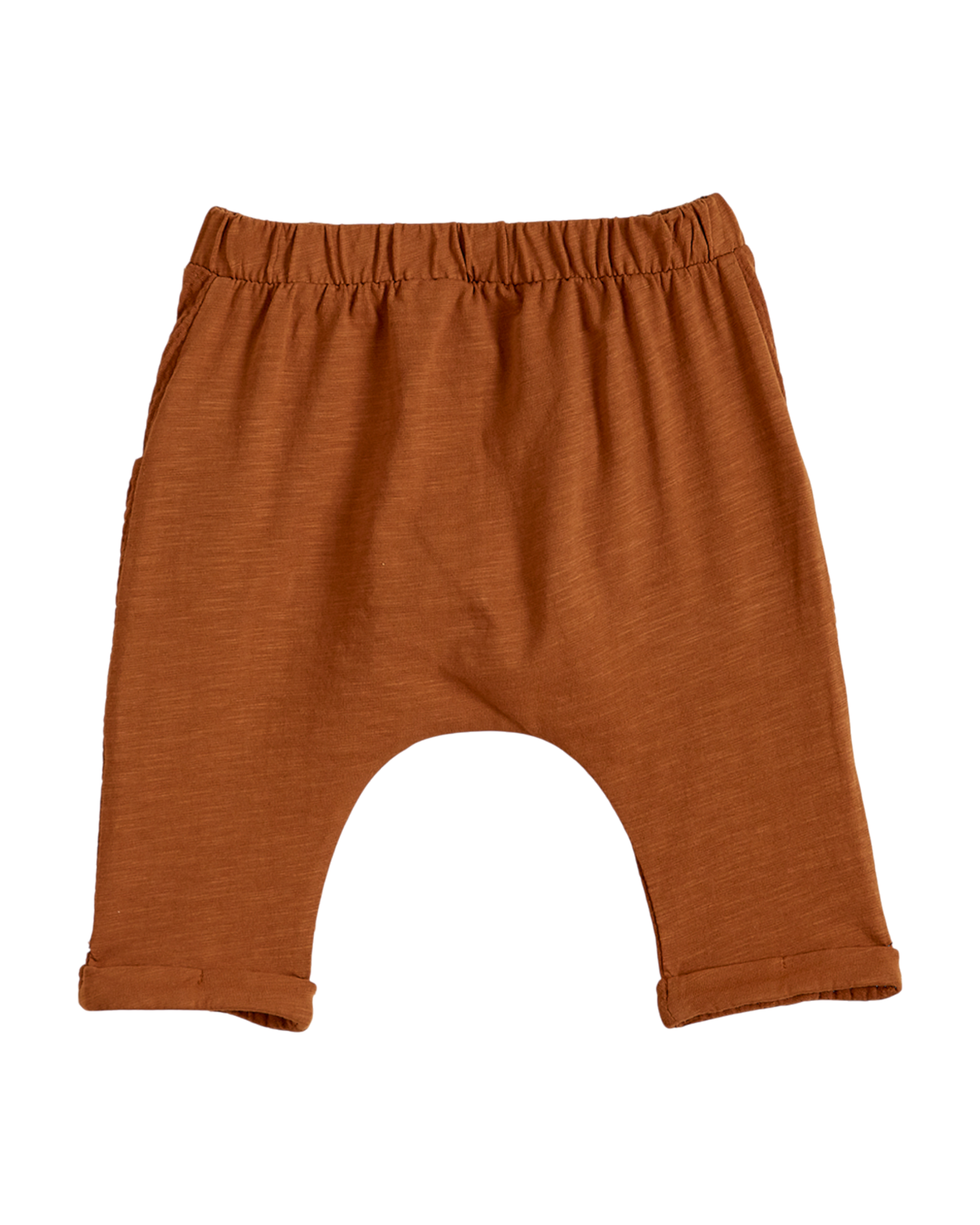 Sarouel gaze de coton double face marron