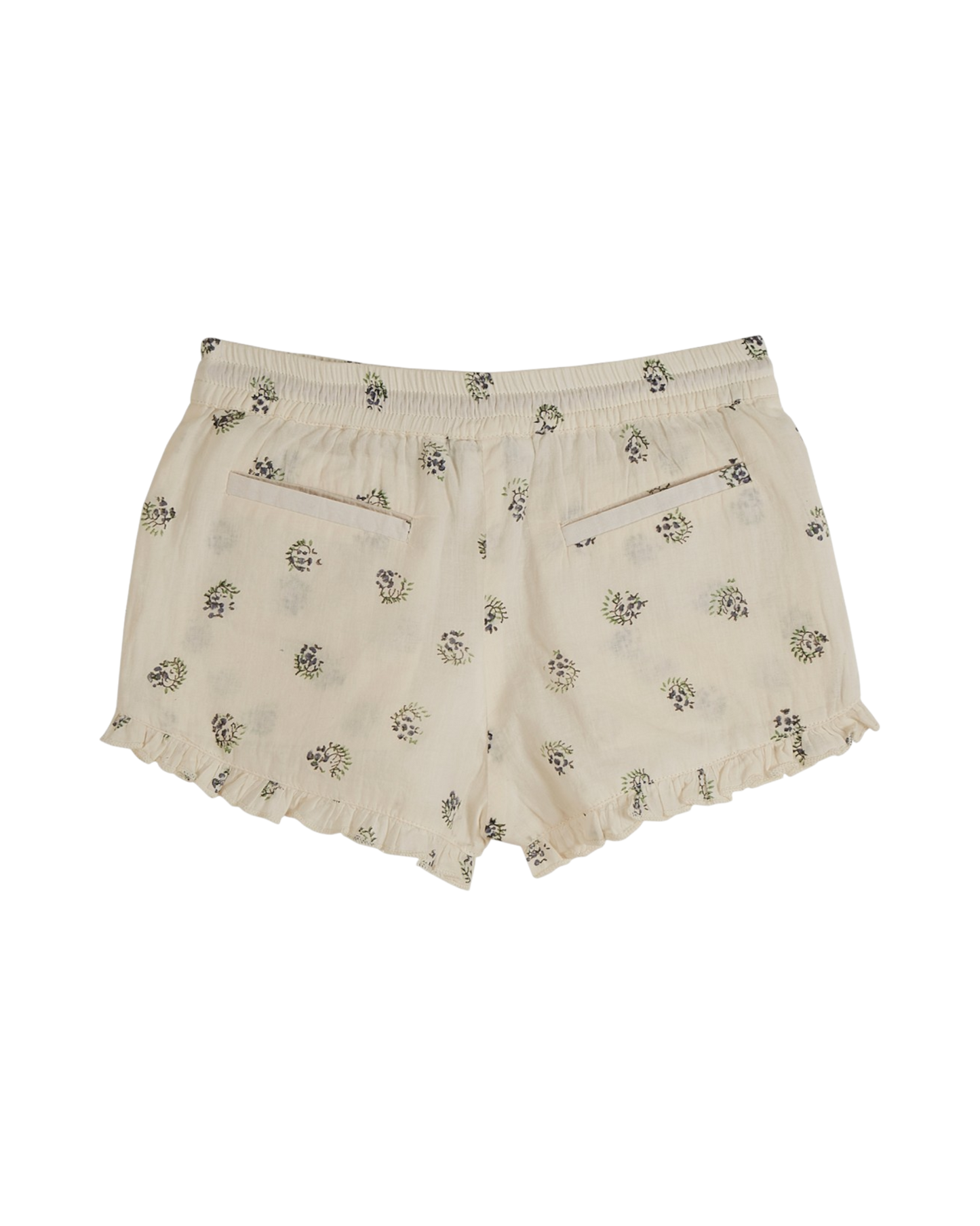 Short voile de coton groseille écru