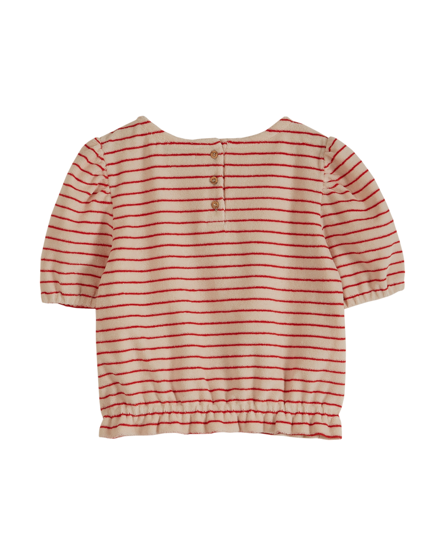 T-shirt éponge rayures rouge