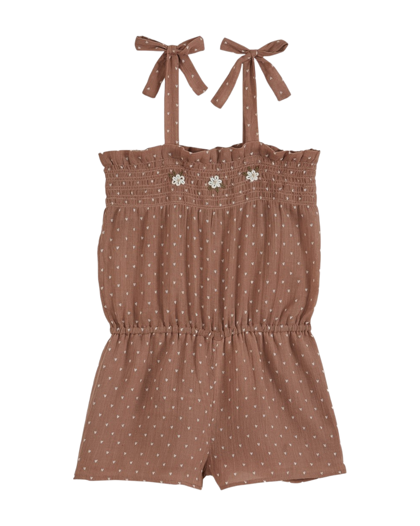 Combishort à bretelles voile de coton terracotta