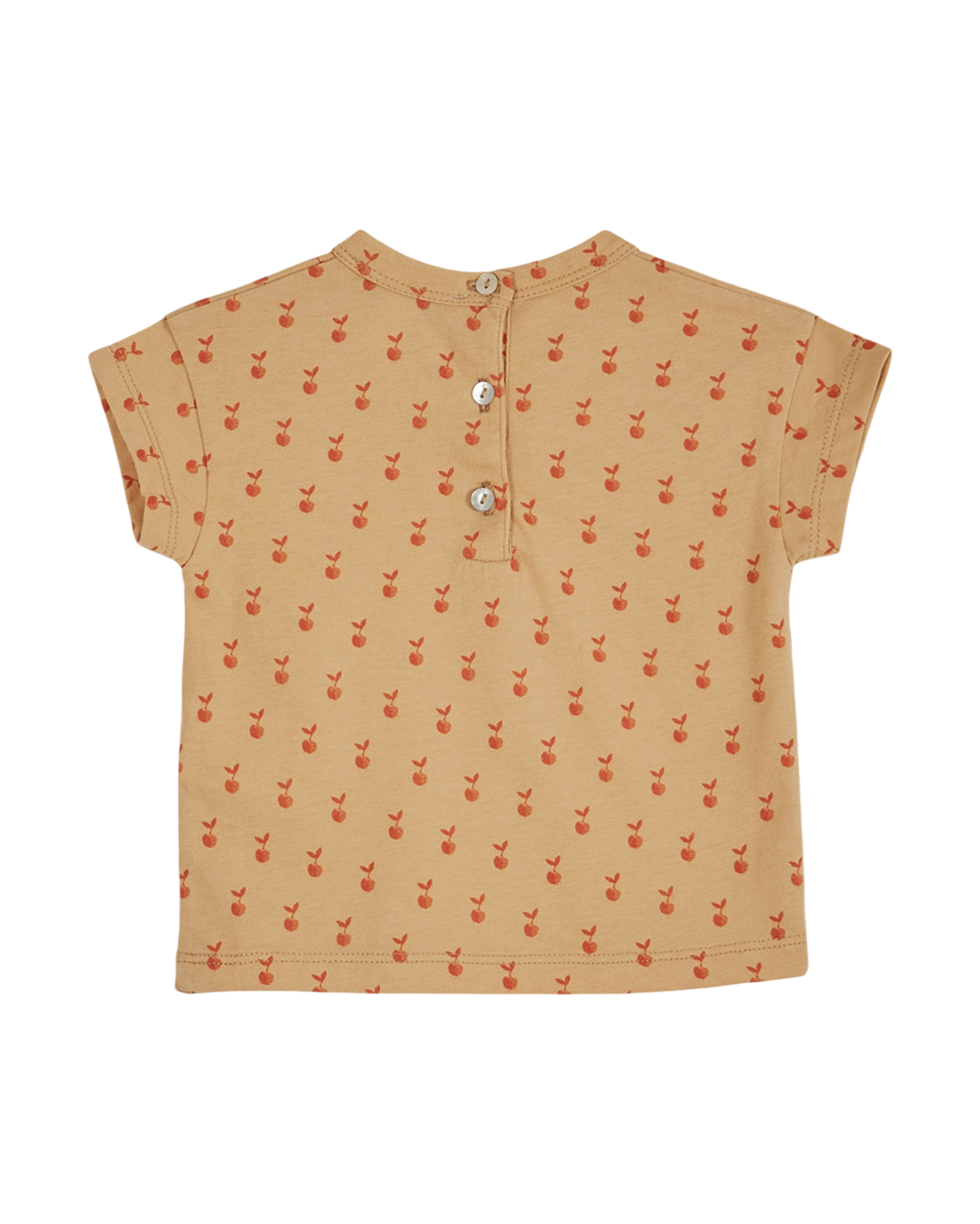 T-shirt imprimé pomme coton bio beige