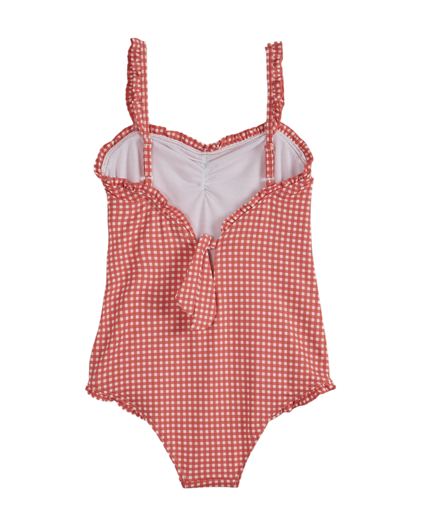 Maillot de bain une pièce vichy rouge