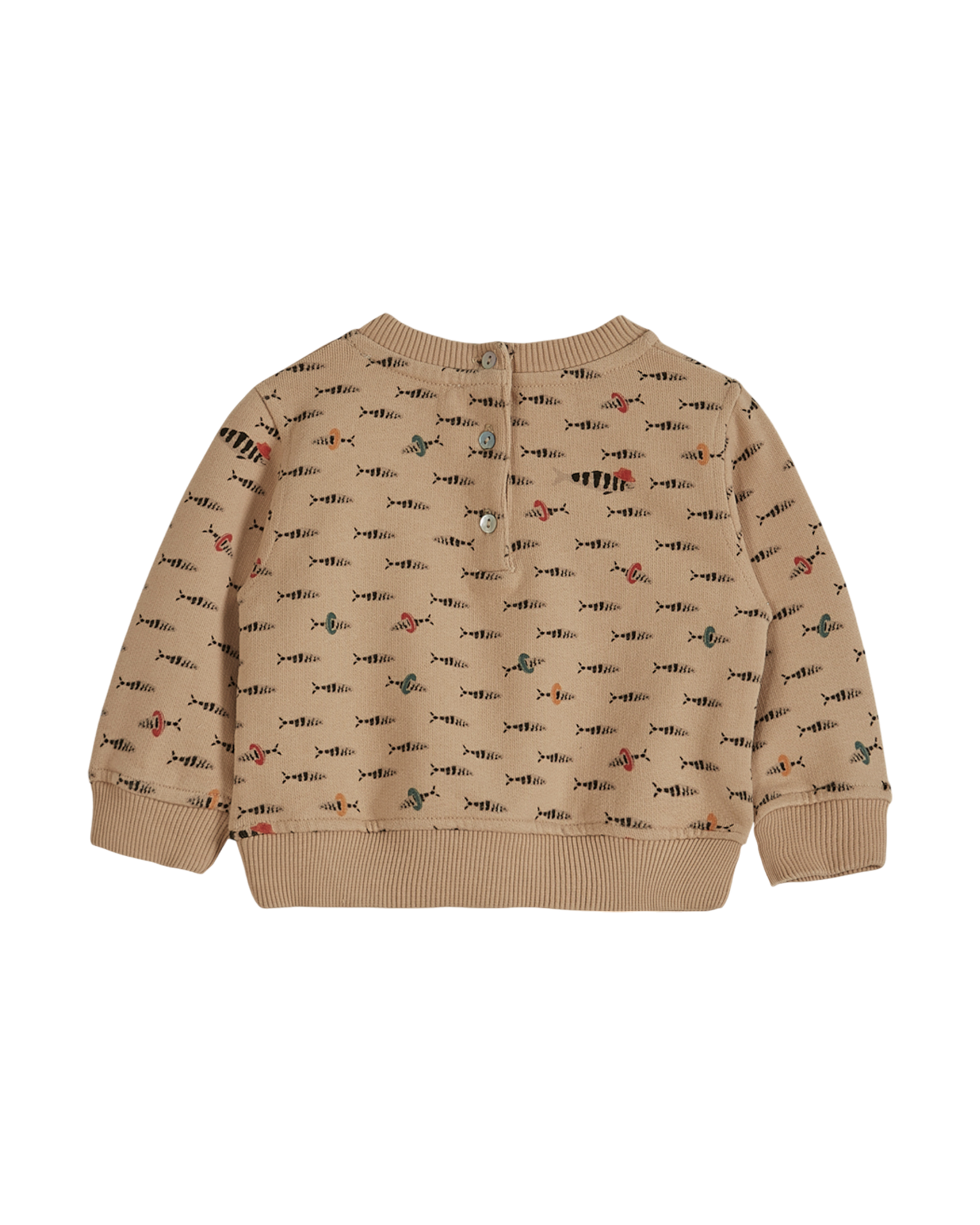 Sweat coton bio poisson beige