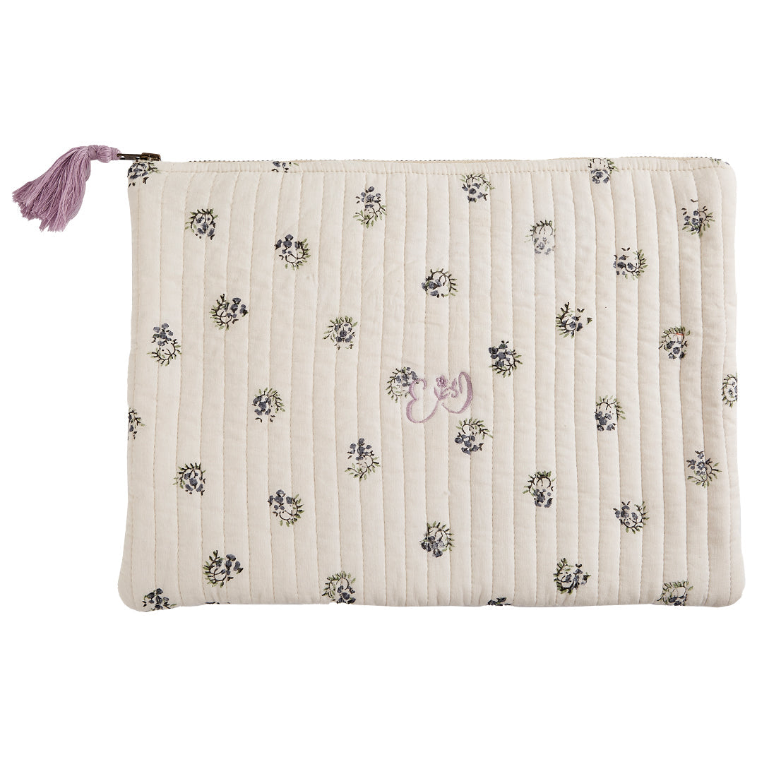 Pochette voile de coton molletonné groseille