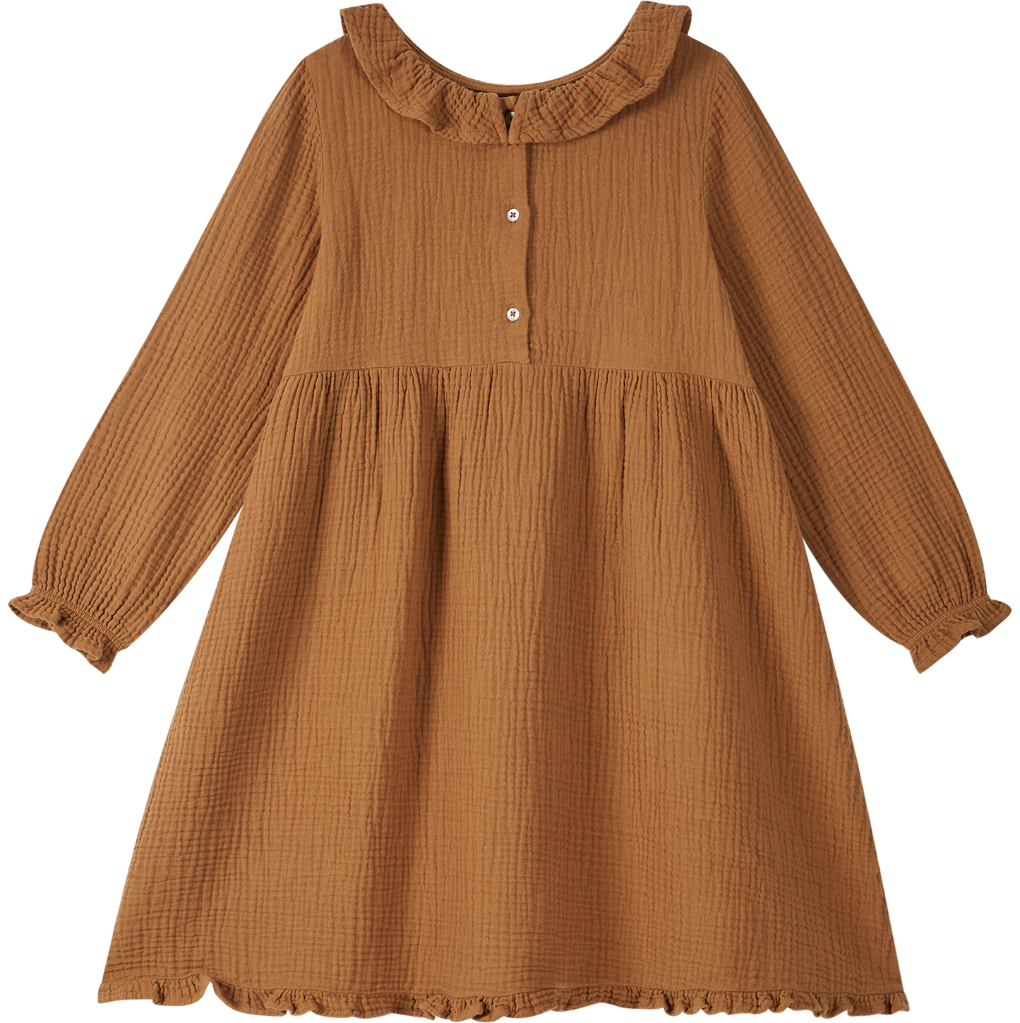 Robe gaze de coton noix