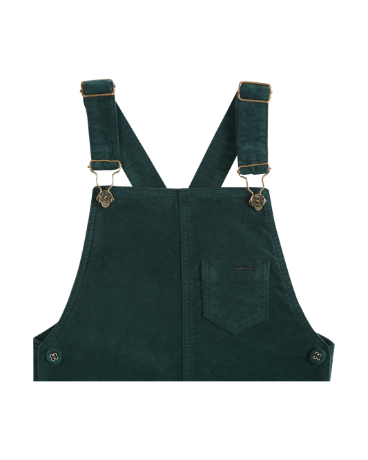 Salopette velours stretch cèdre