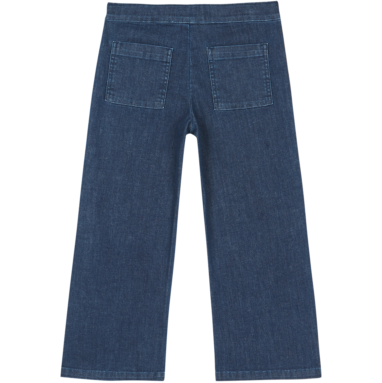 Pantalon denim poches fleurs