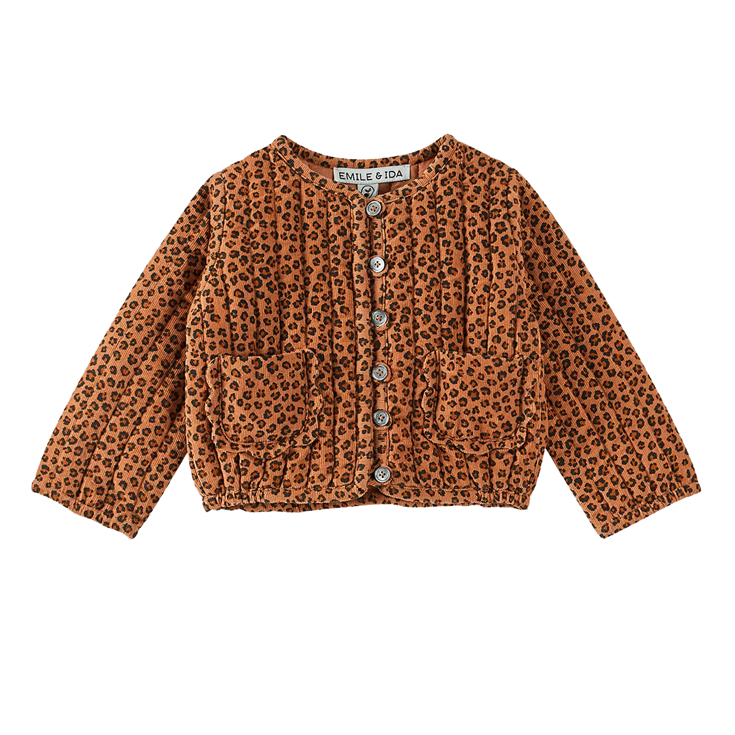 Veste matelassée coton leo caramel bébé