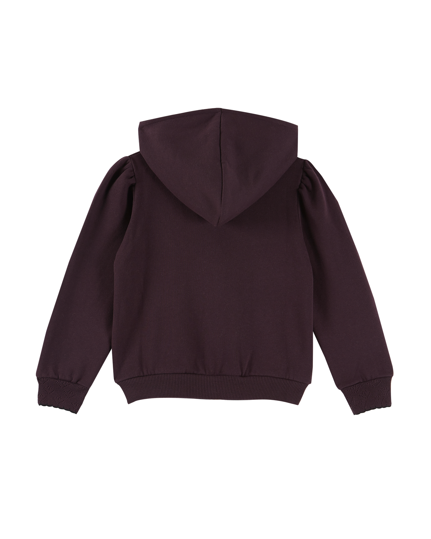 Sweatshirt jersey molletonné aubergine