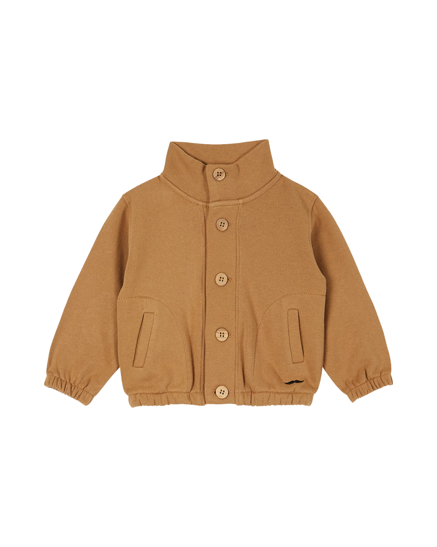 Blouson jersey de coton bio molletonné noix