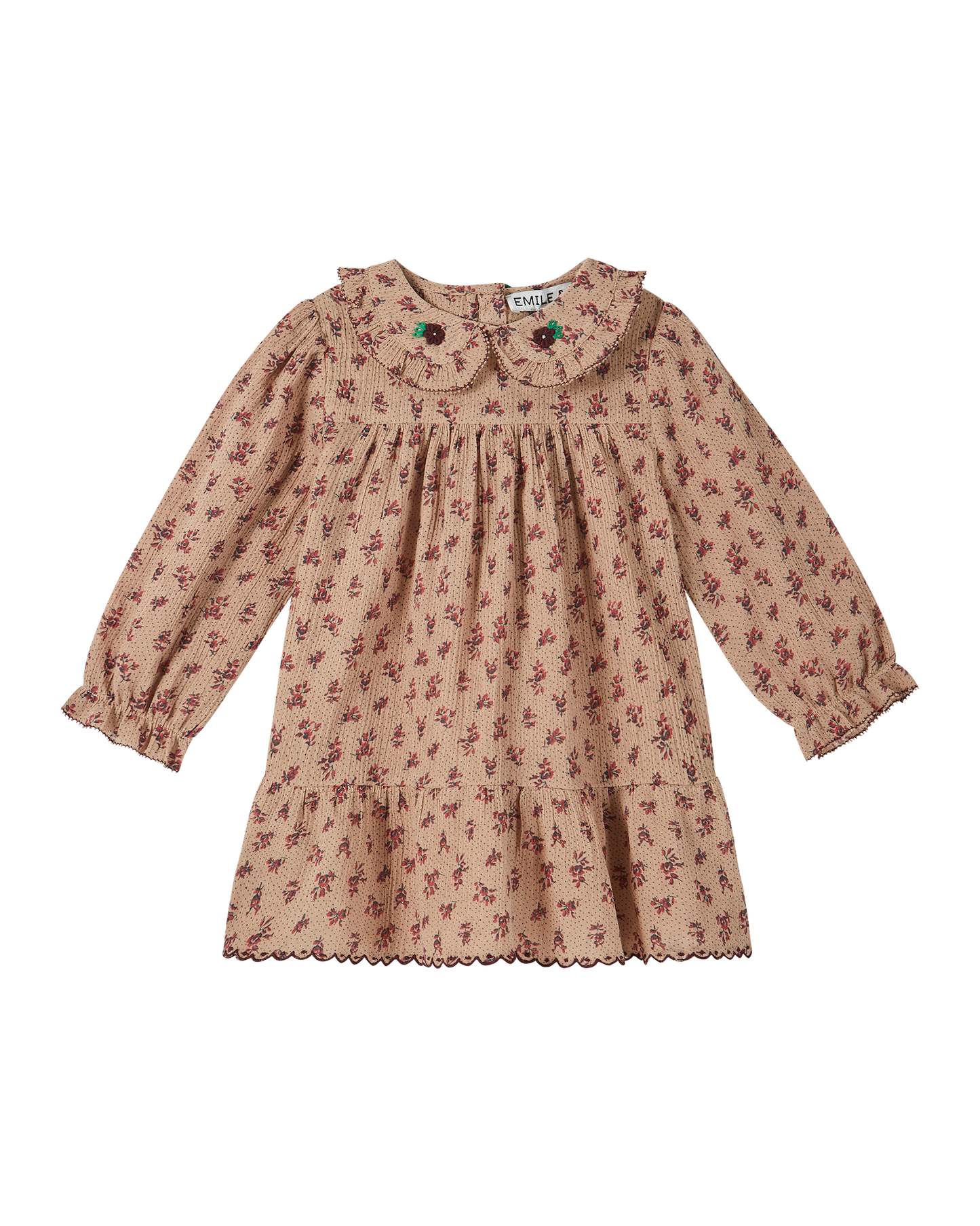Robe voile de coton fleurette rose