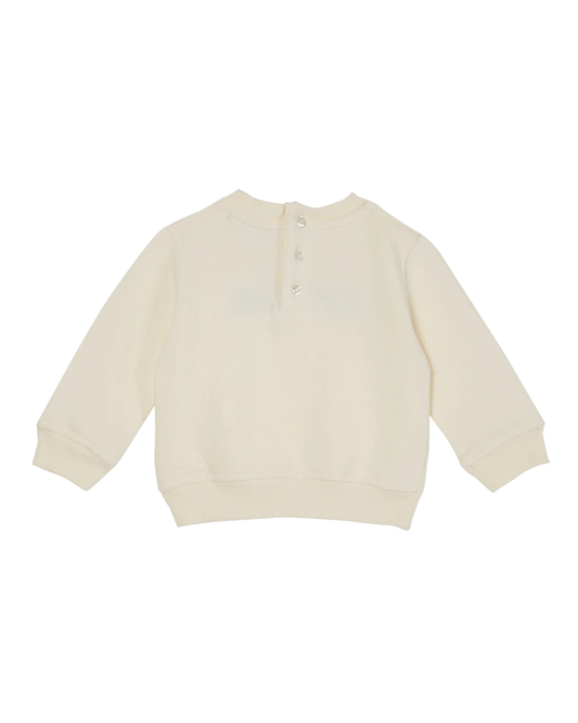Sweatshirt bébé coton bio molletonné porcelaine