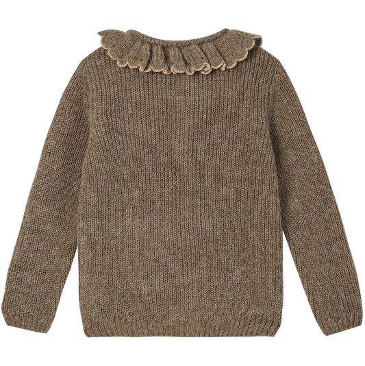 Cardigan alpaga chiné et lurex doré