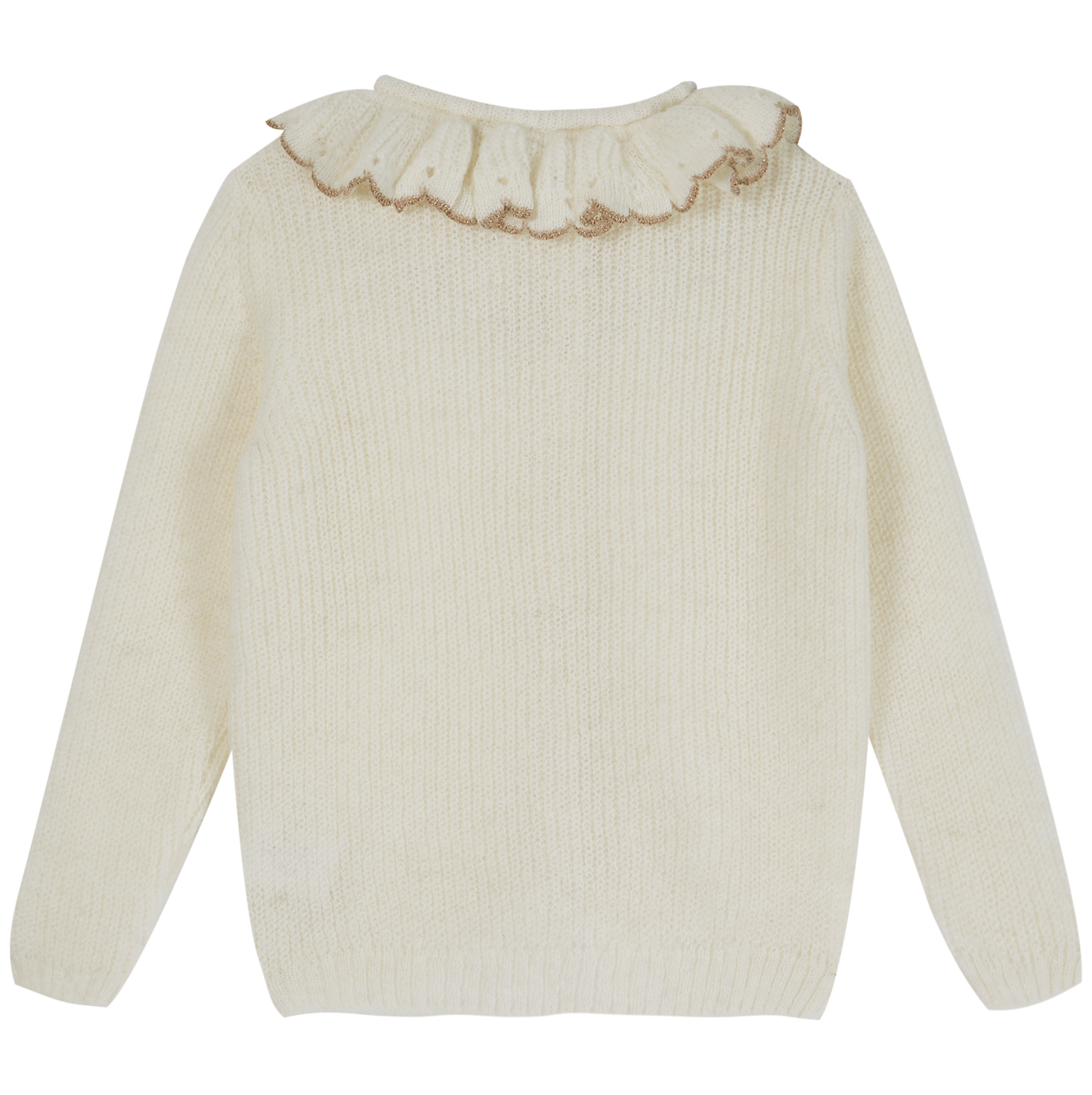 Cardigan collerette bébé lurex écru