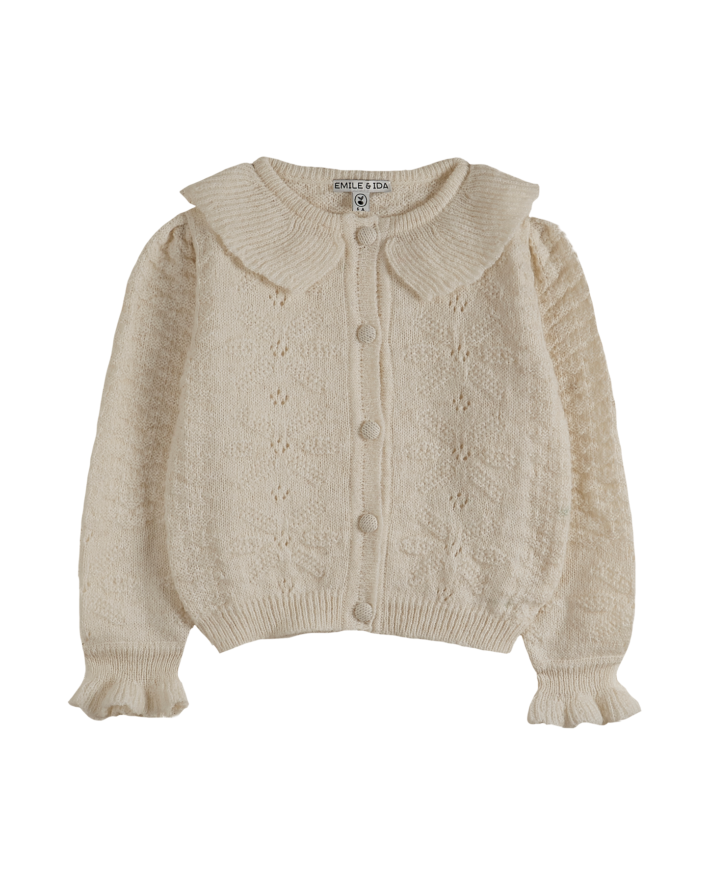 Cardigan lainage écru