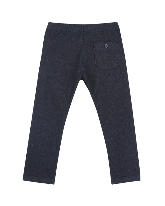 Pantalon denim stretch bleu foncé