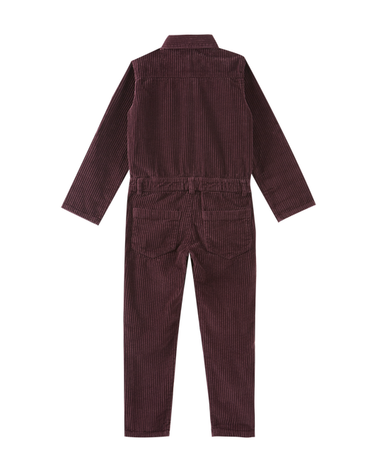 Combinaison velours aubergine