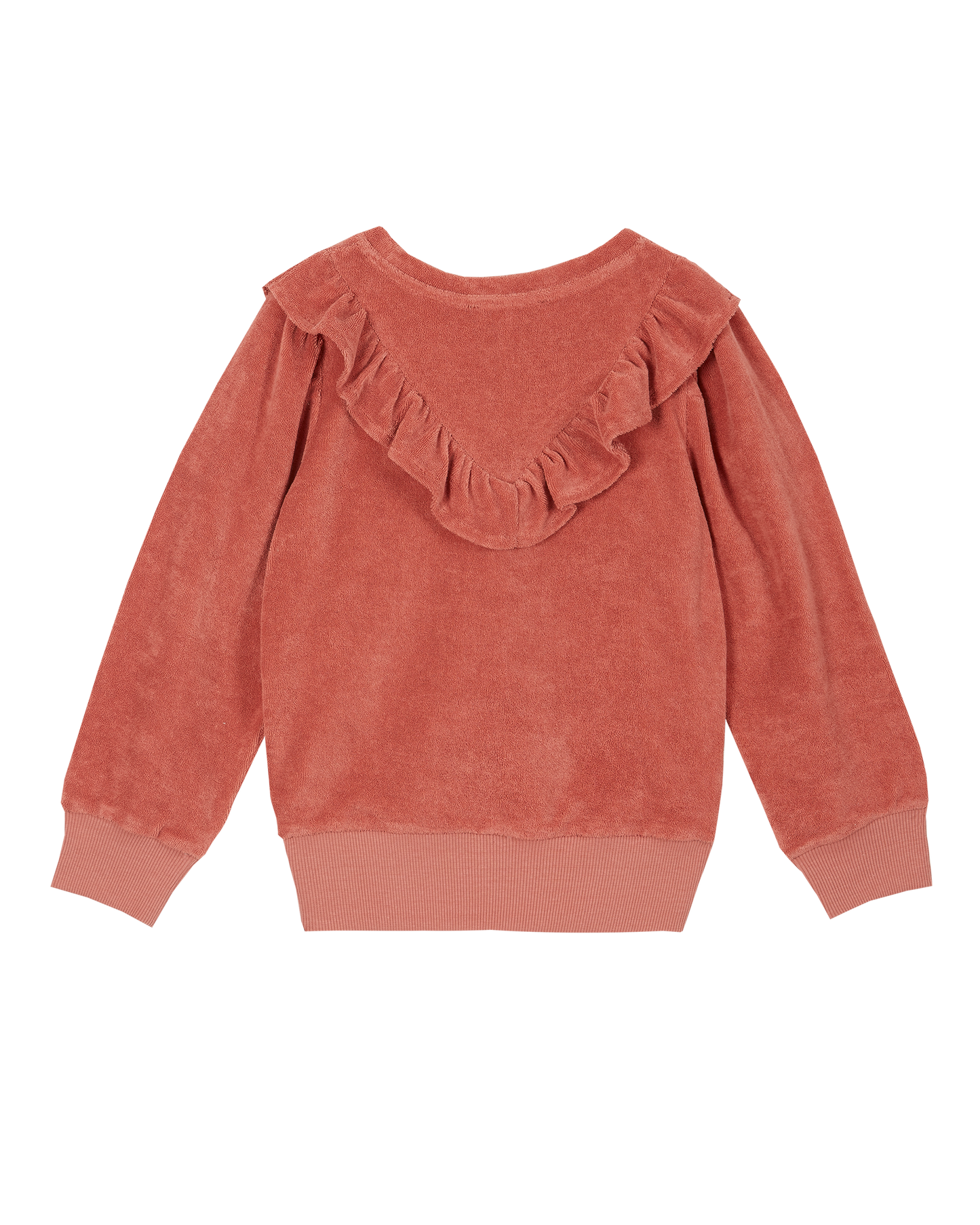 Sweatshirt éponge volanté tuile