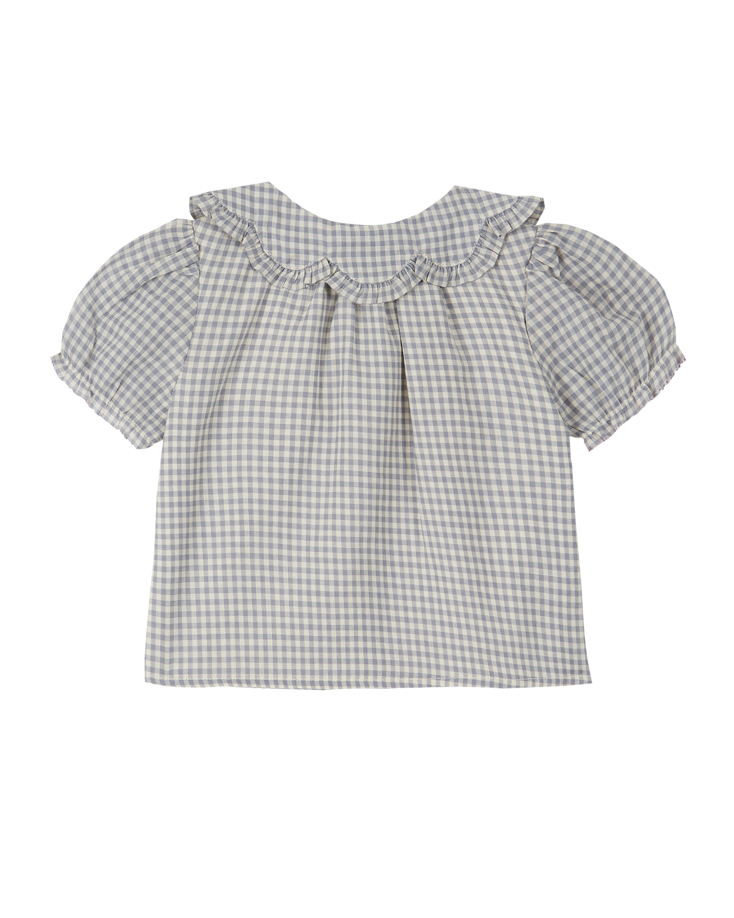 Blouse coton vichy bleu