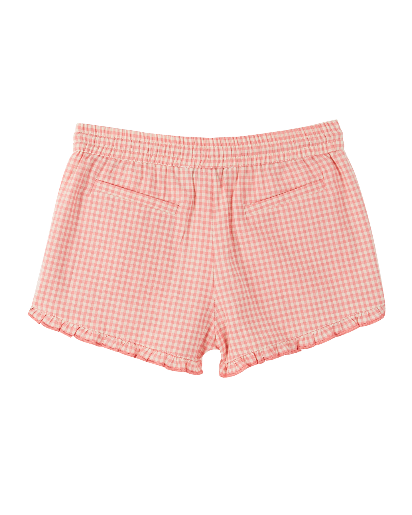Short coton vichy rose