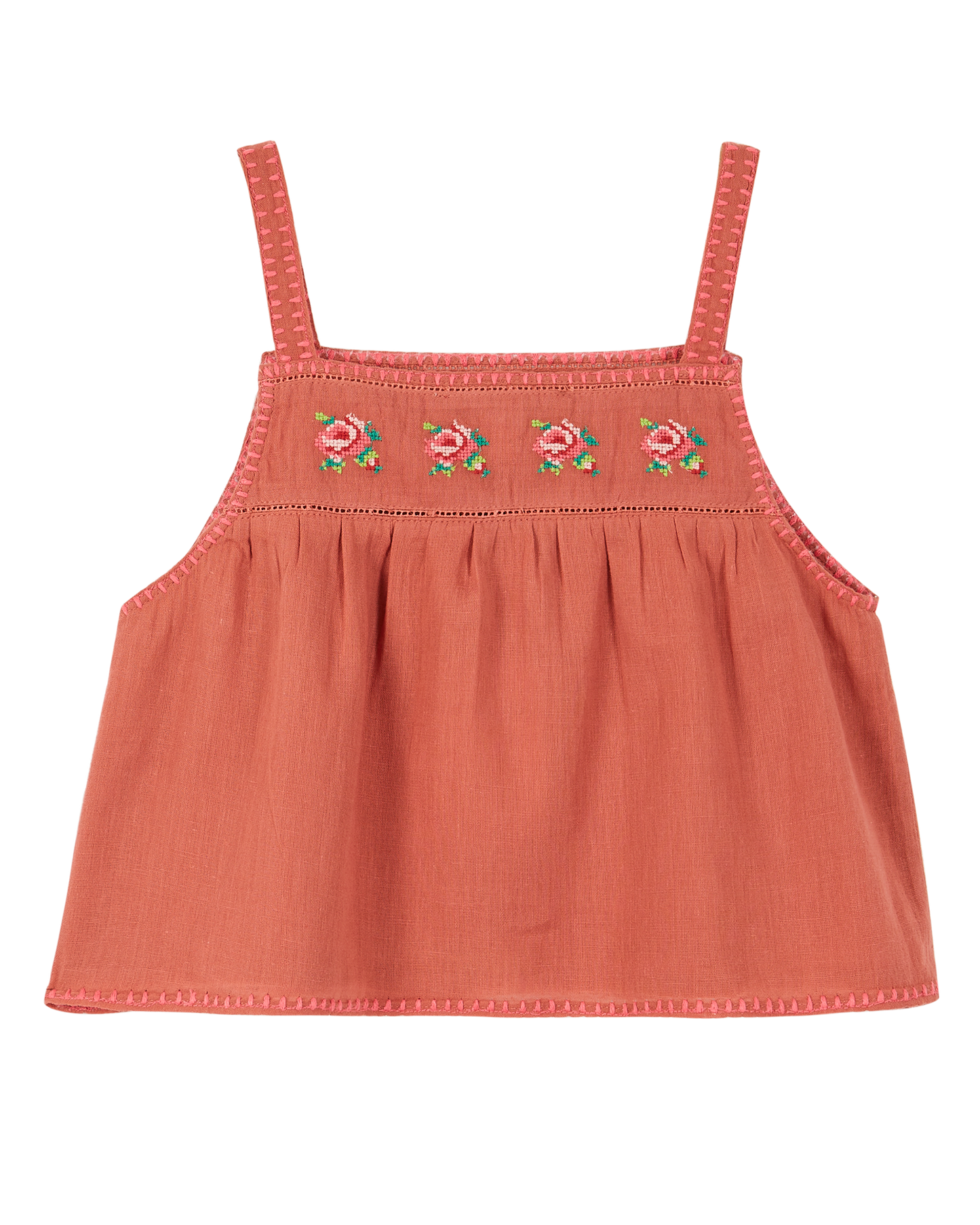 Top coton tuile