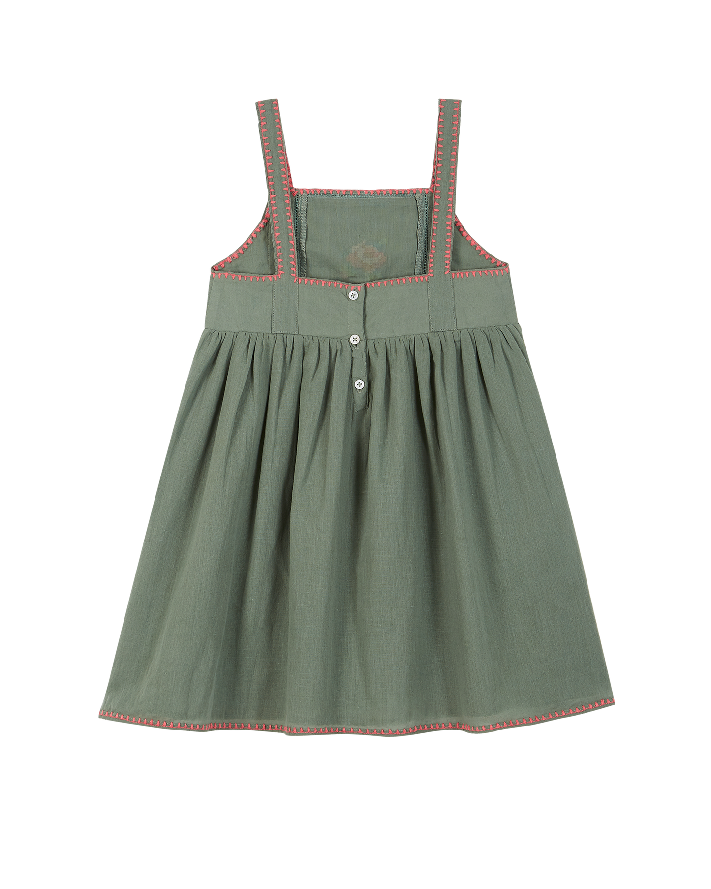 Robe à bretelles coton amande