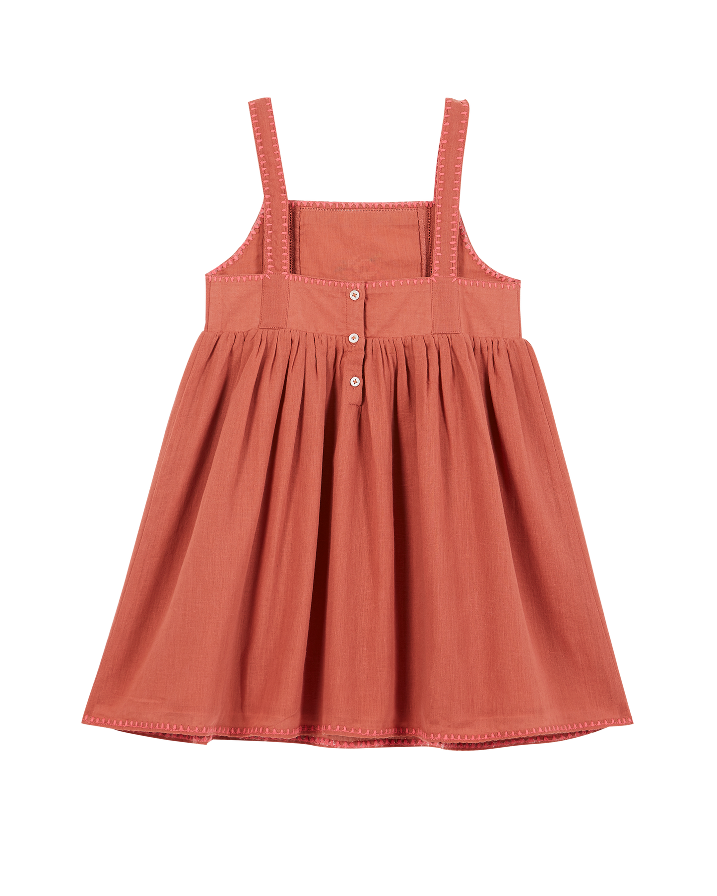 Robe à bretelles coton tuile