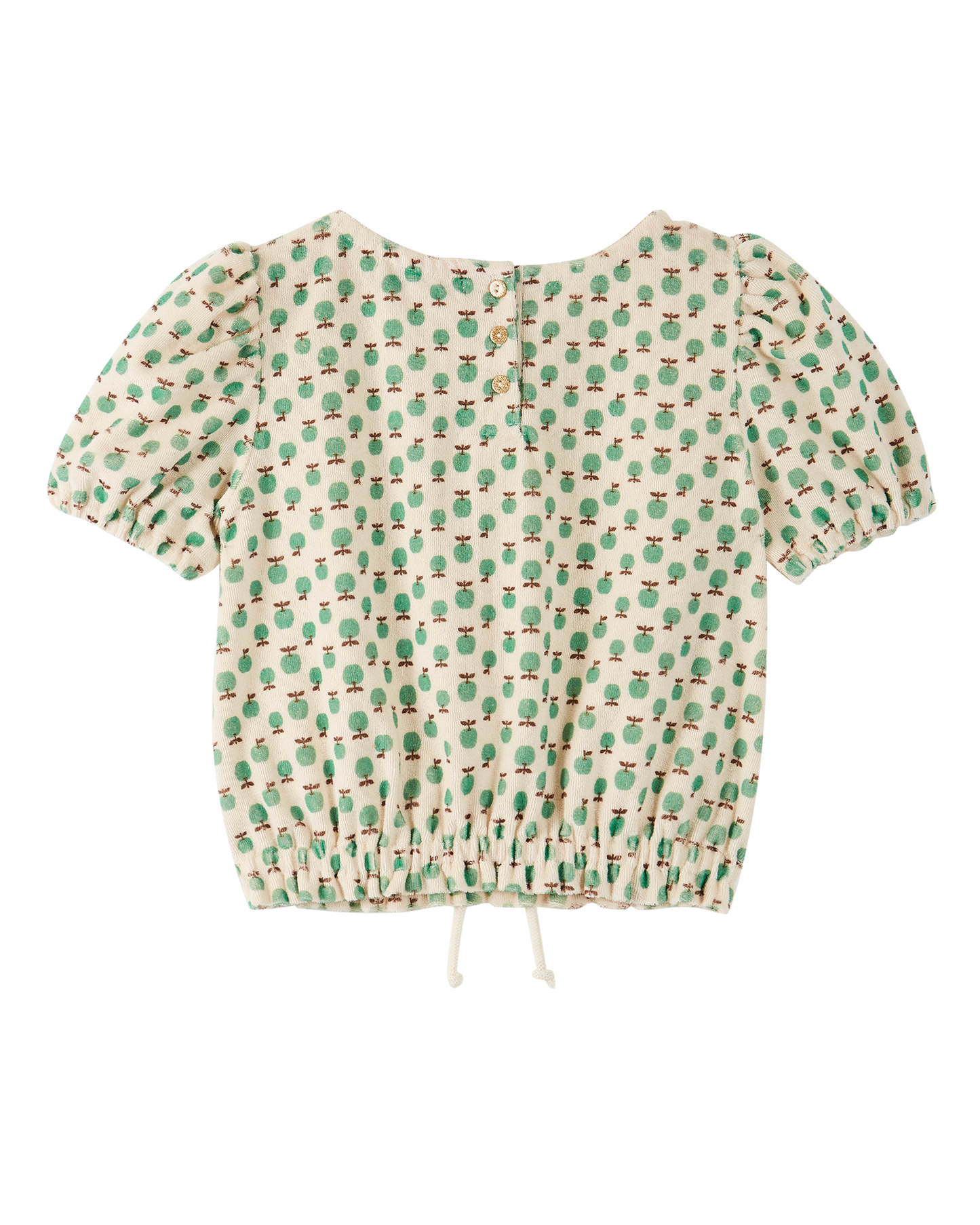 Tee-shirt éponge écru granny vert