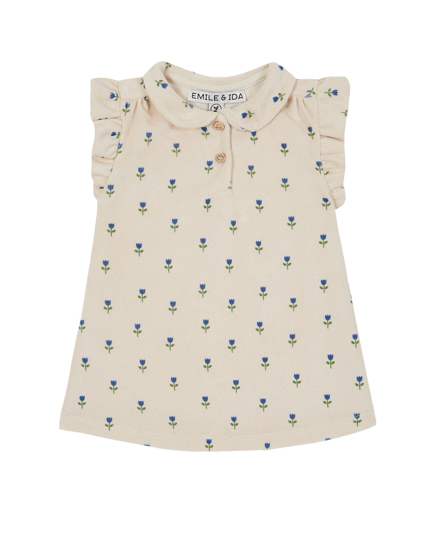 Robe éponge tulipe écru