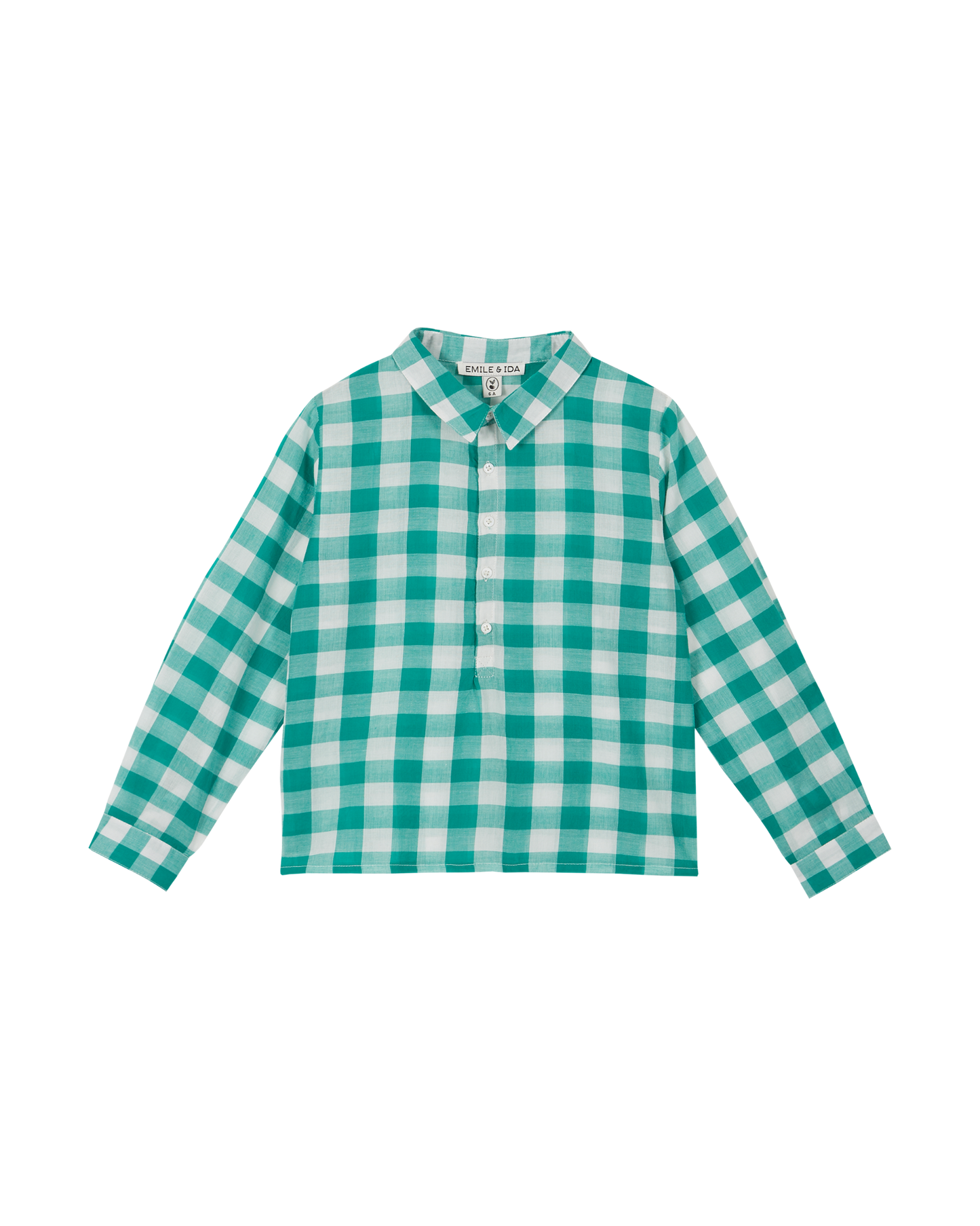 Kurta vichy vert et blanc