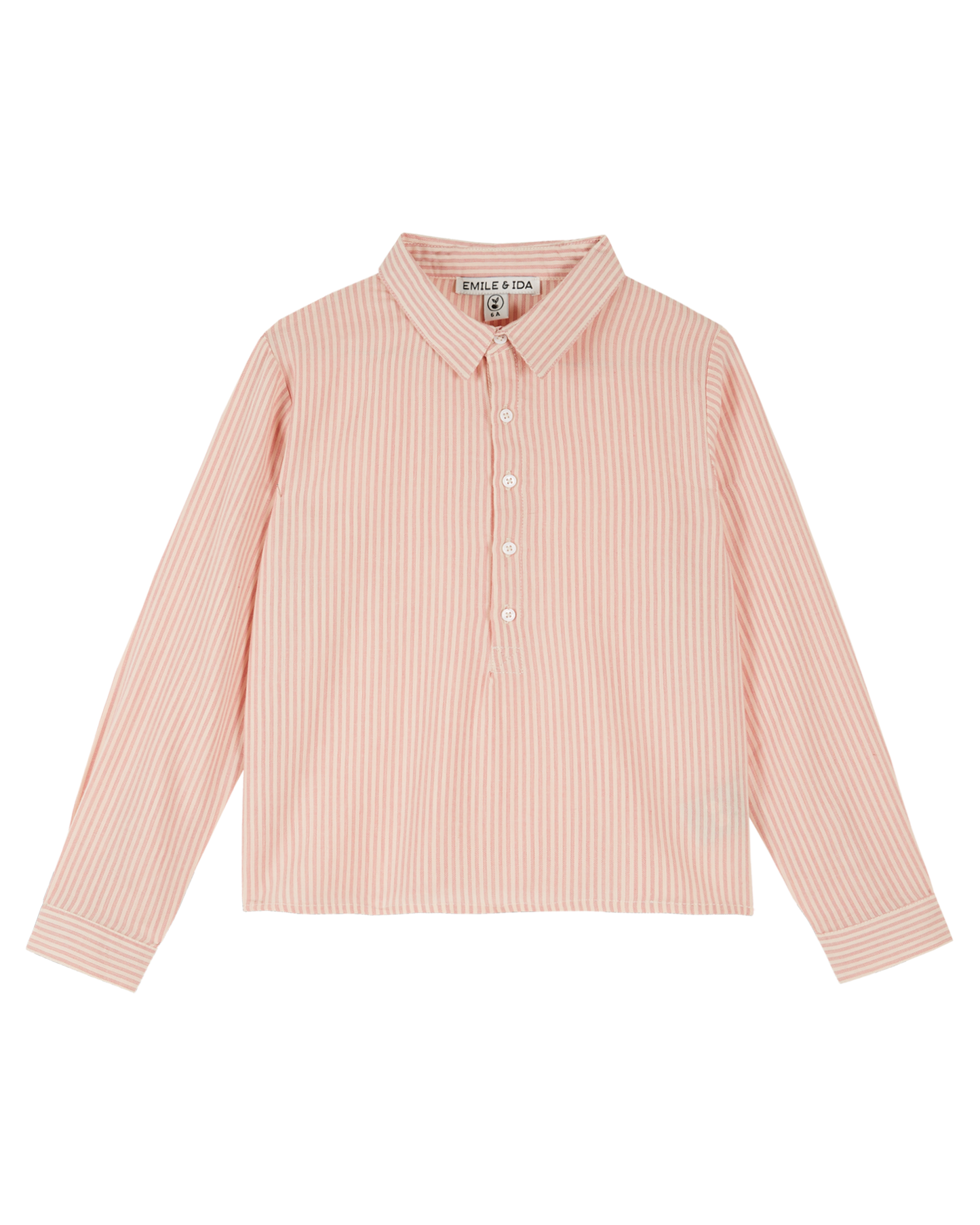 Kurta coton rayure rose