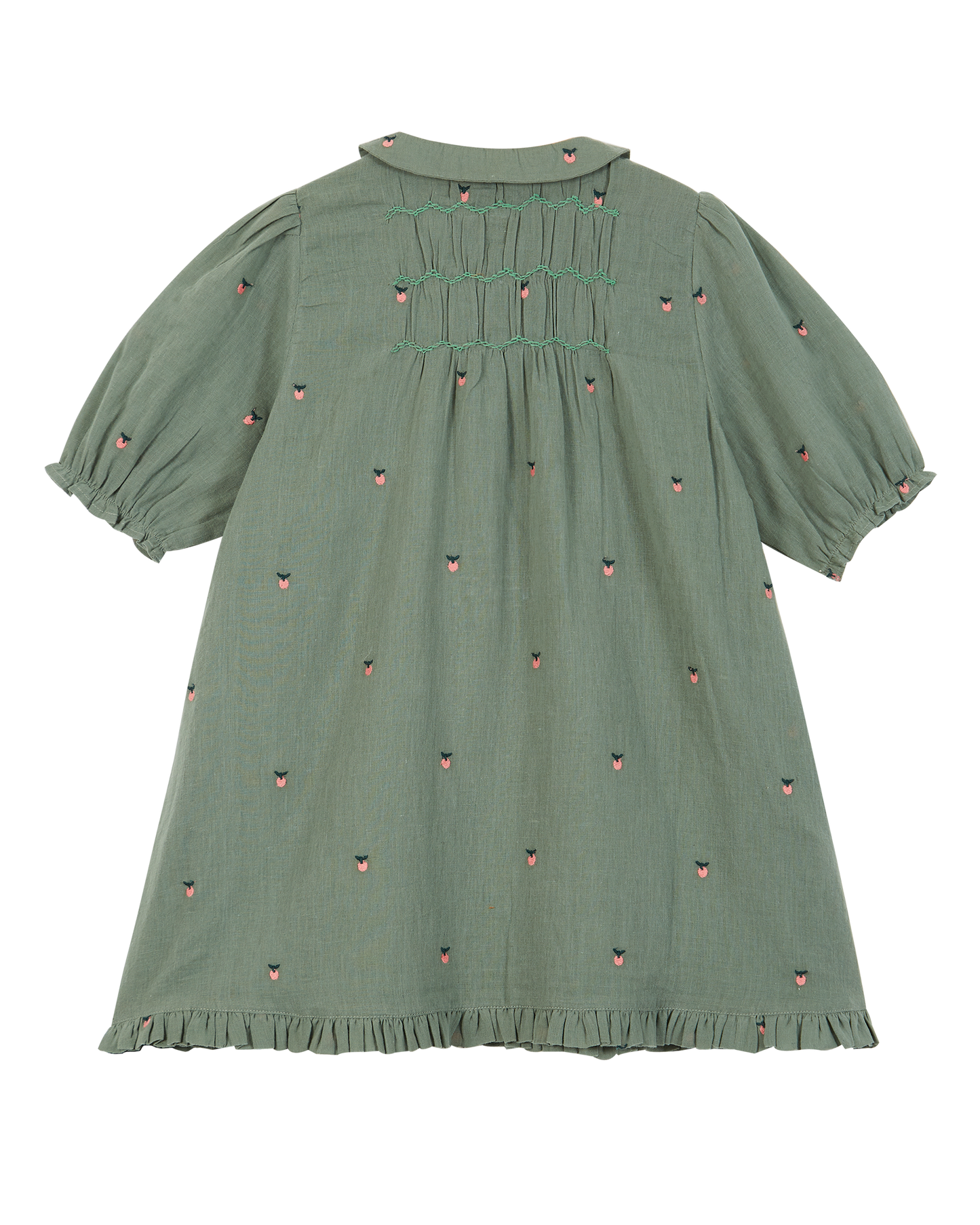 Robe smockée coton amande pommette