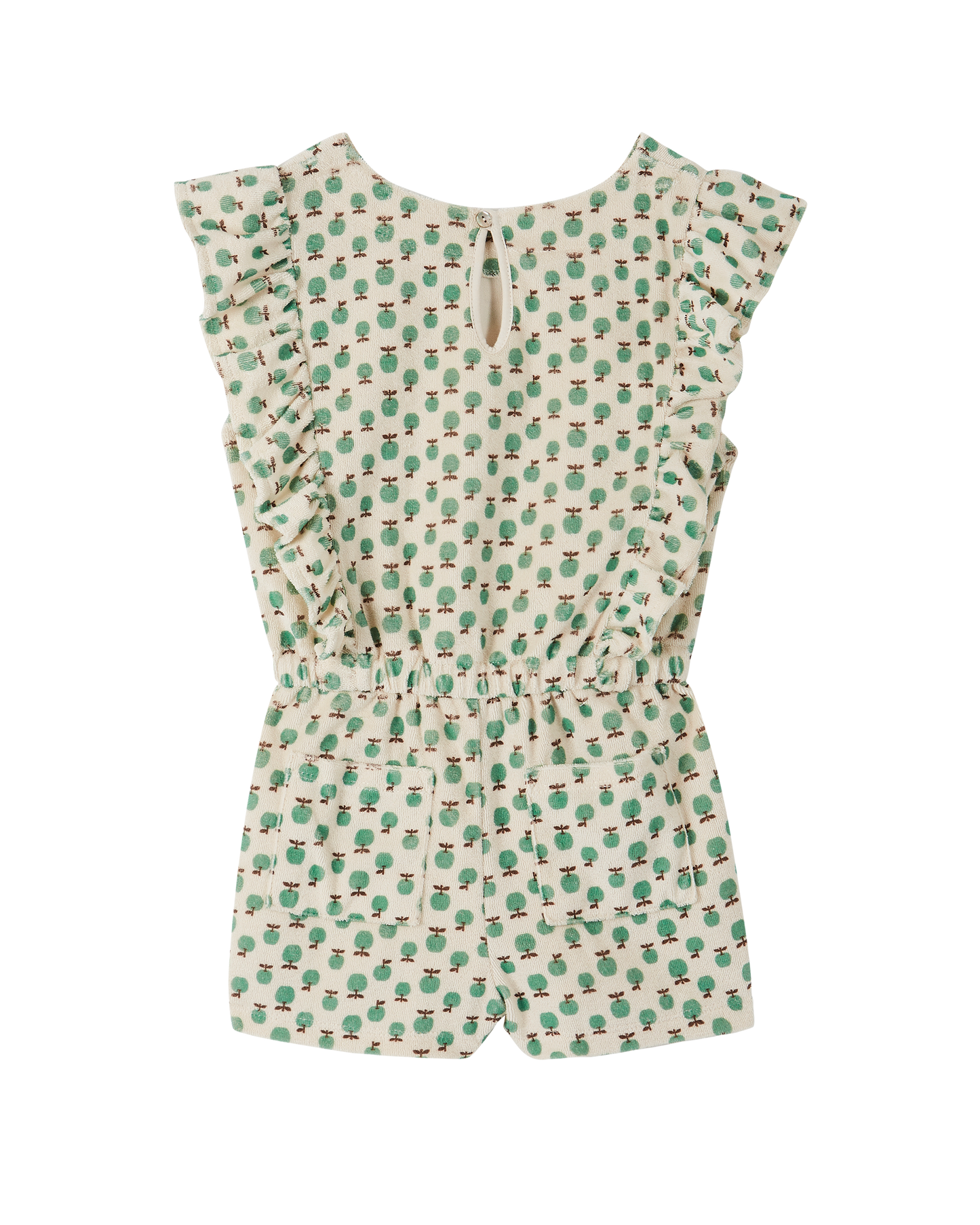 Combishort éponge écru granny vert
