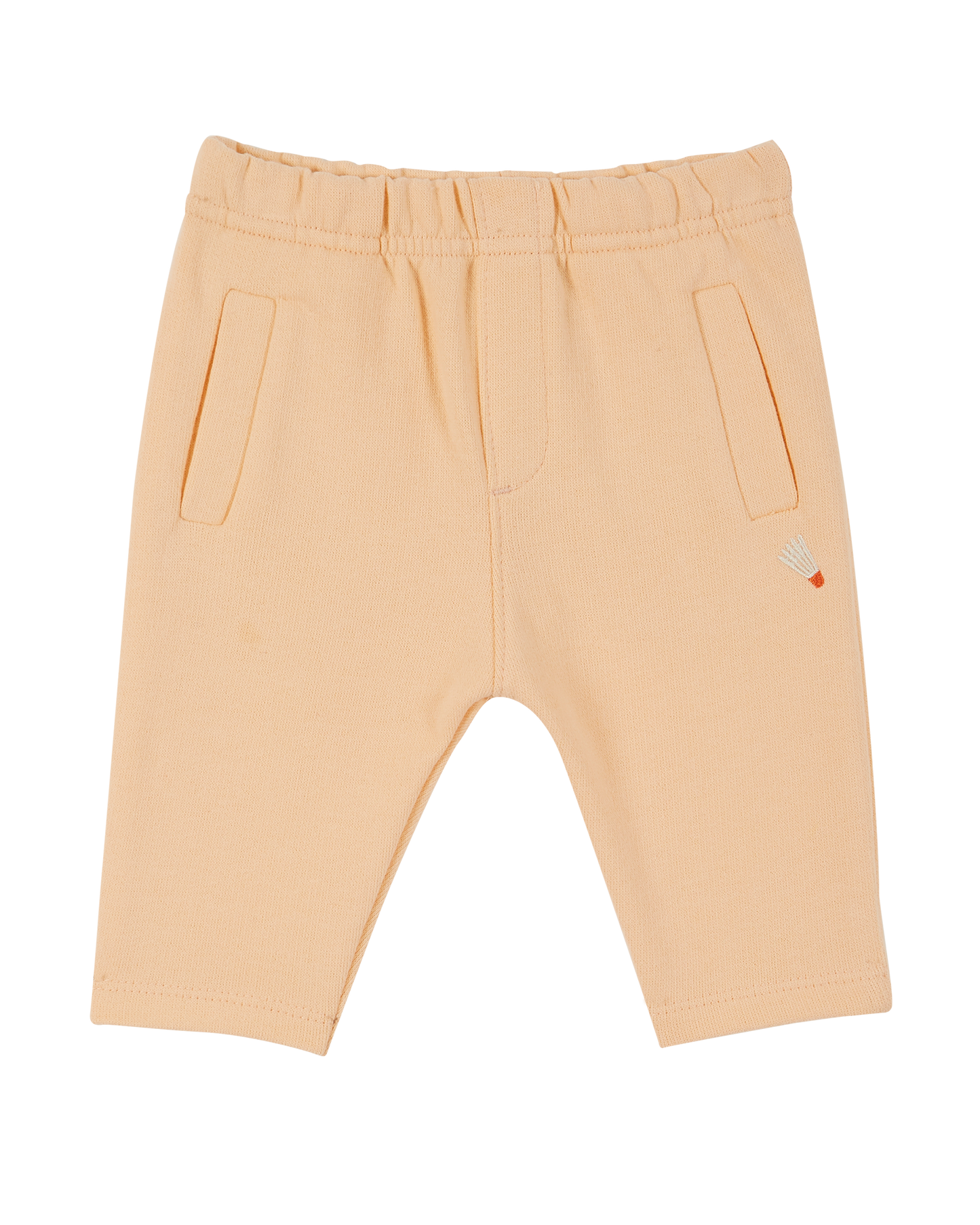 Pantalon coton bio molletonné orange