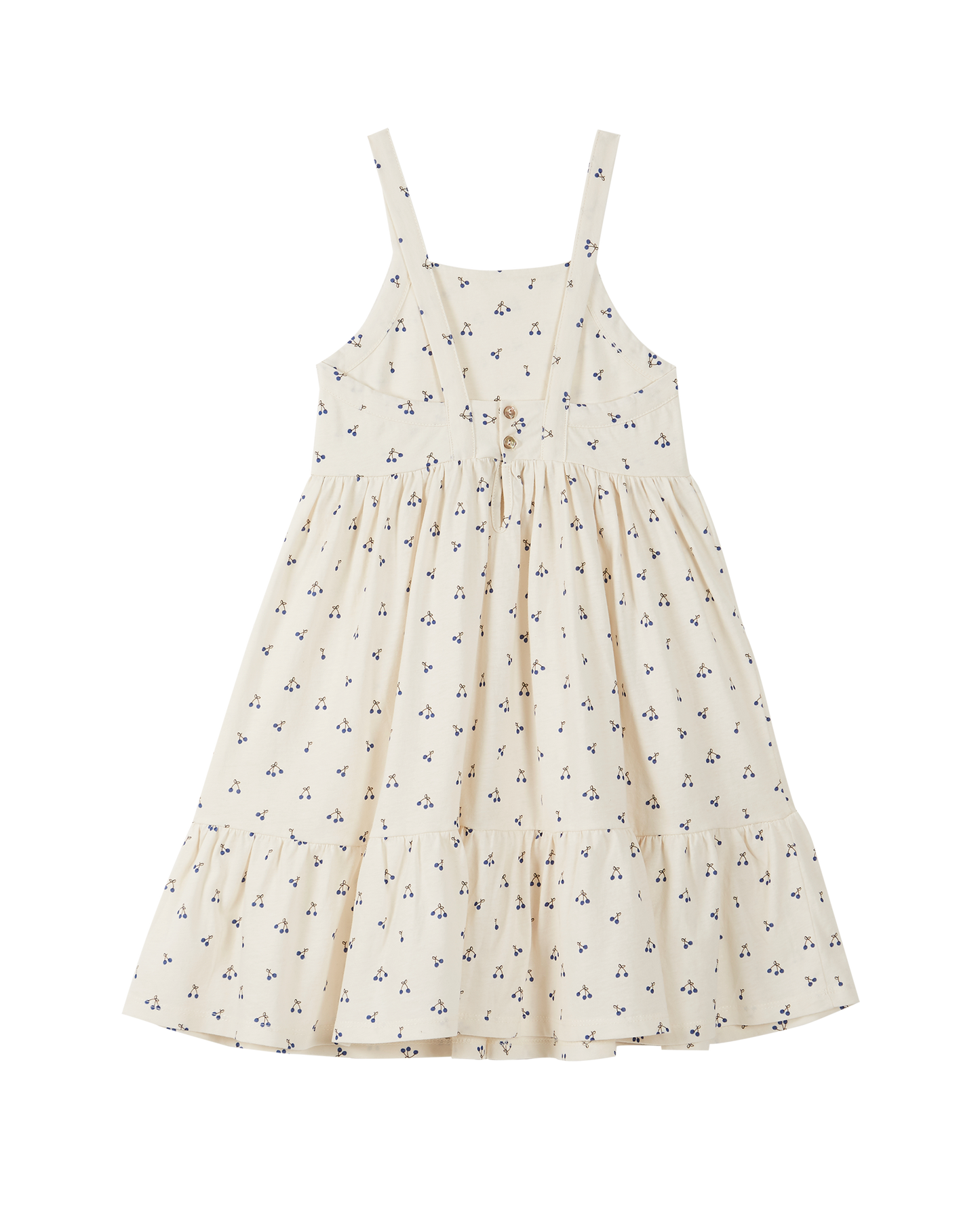 Robe coton bio écru griotte bleu