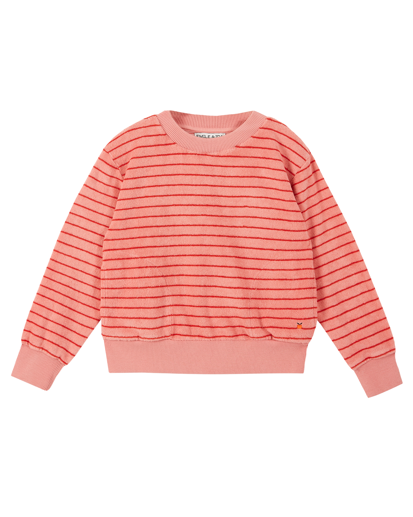 Sweatshirt éponge rayé rouge sushi