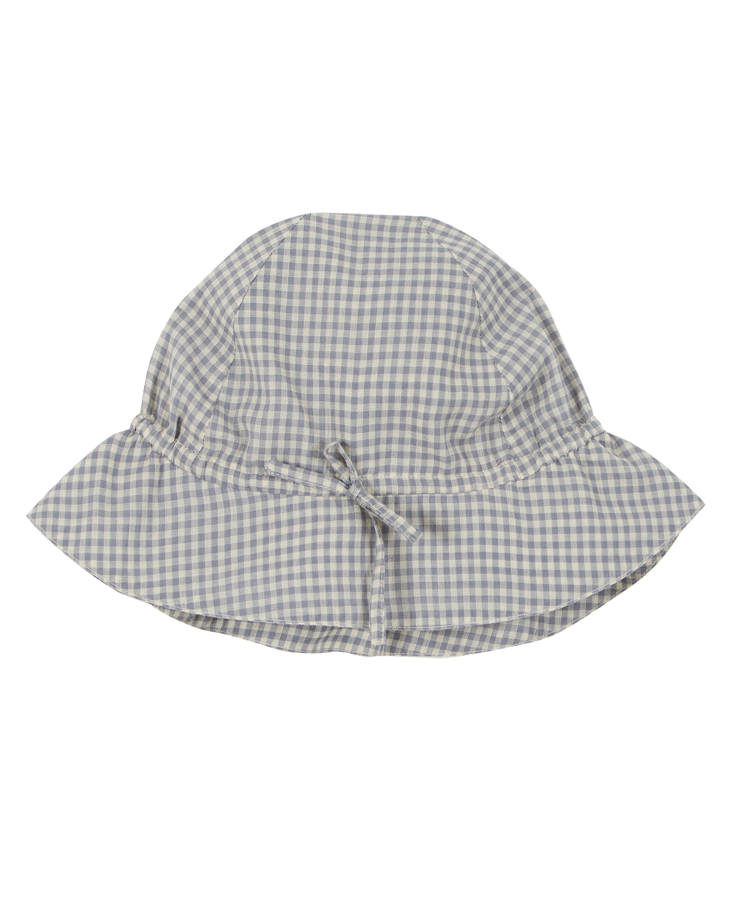 Chapeau coton vichy bleu