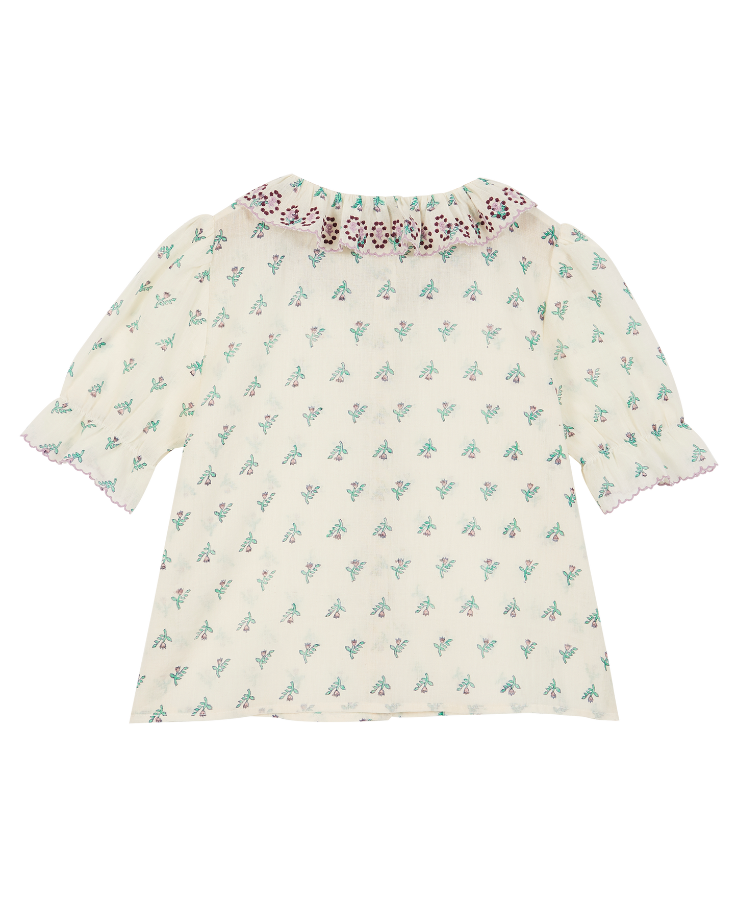 Blouse coton jonquille violet