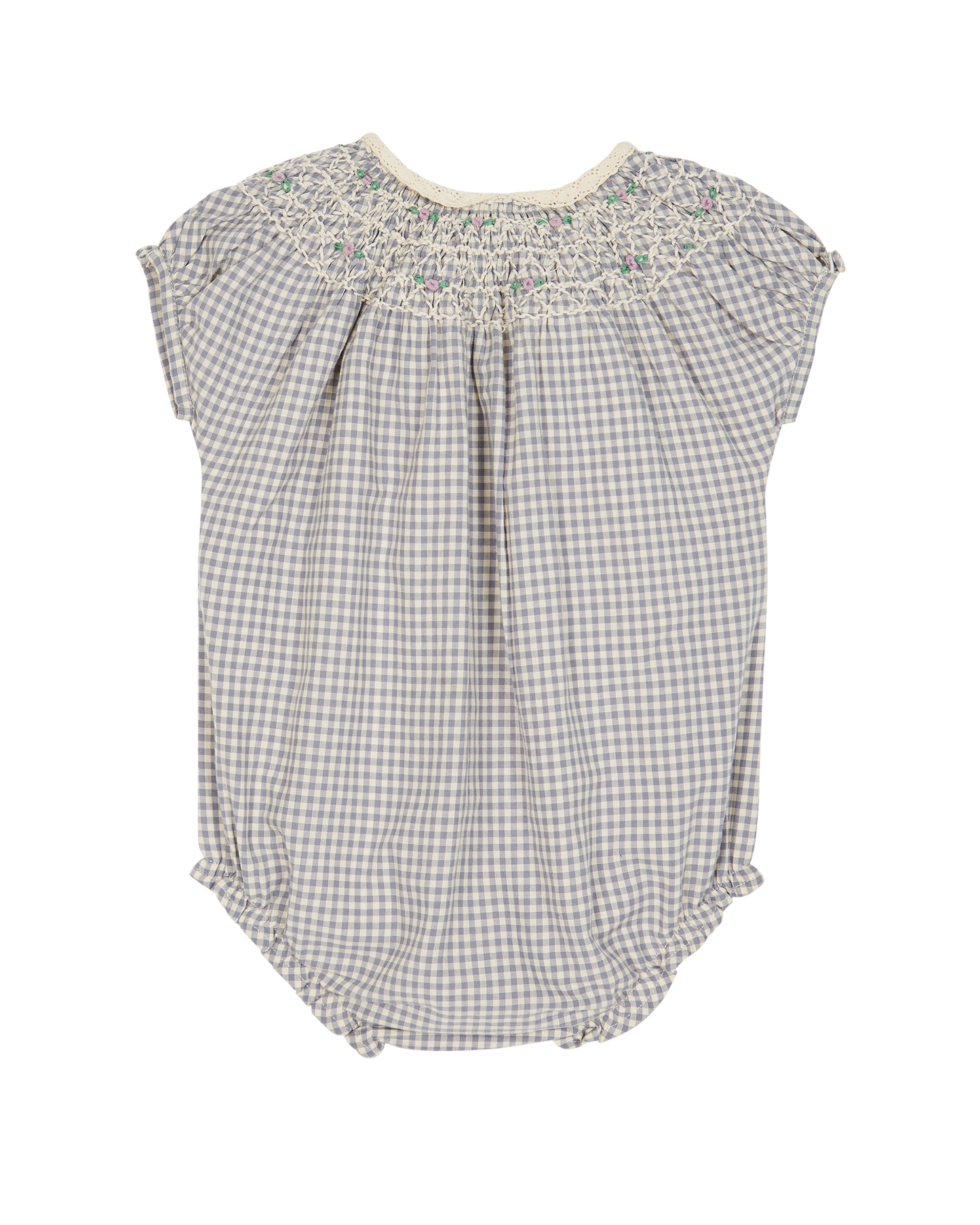 Combicourt coton vichy bleu
