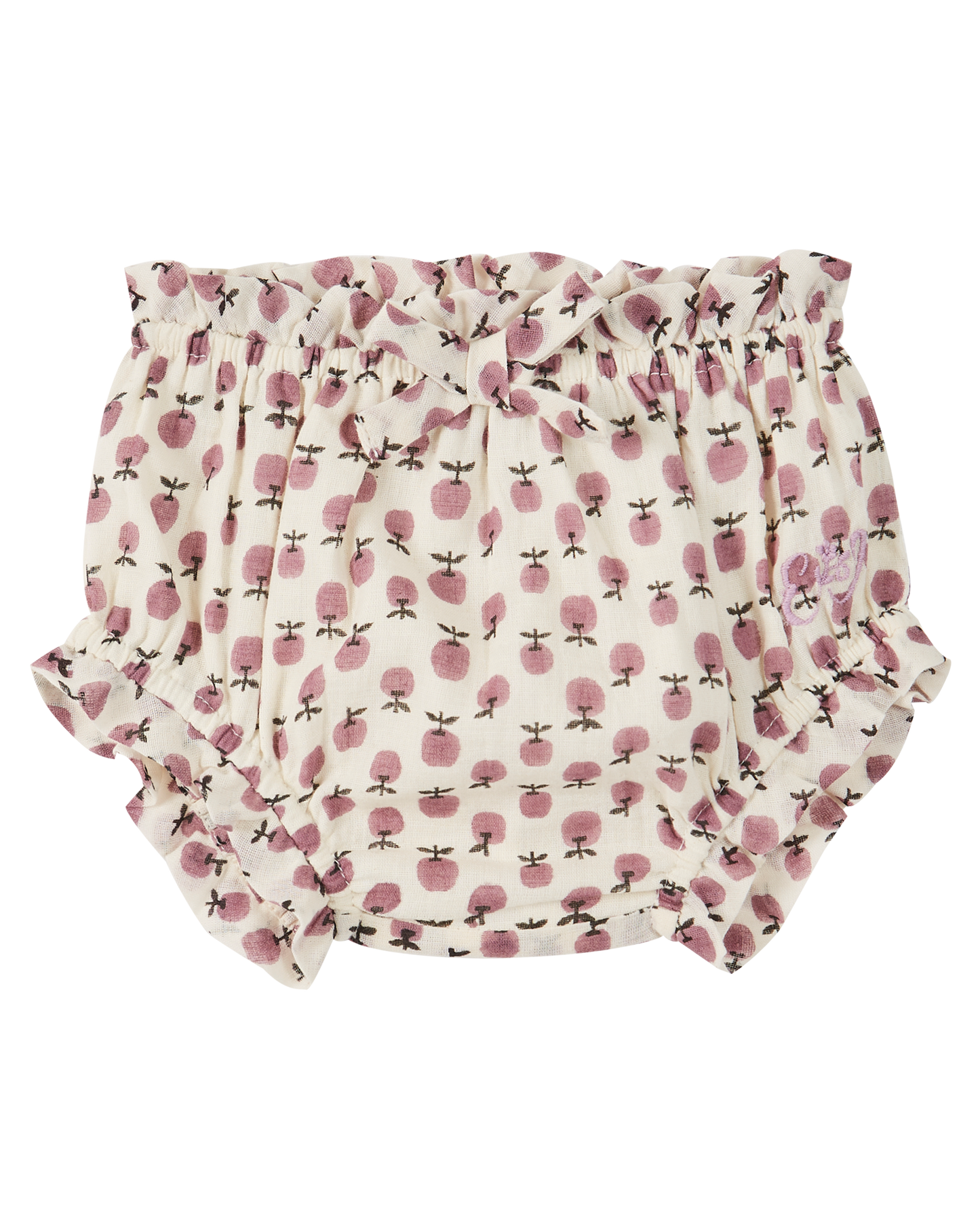 Bloomer coton écru granny violet